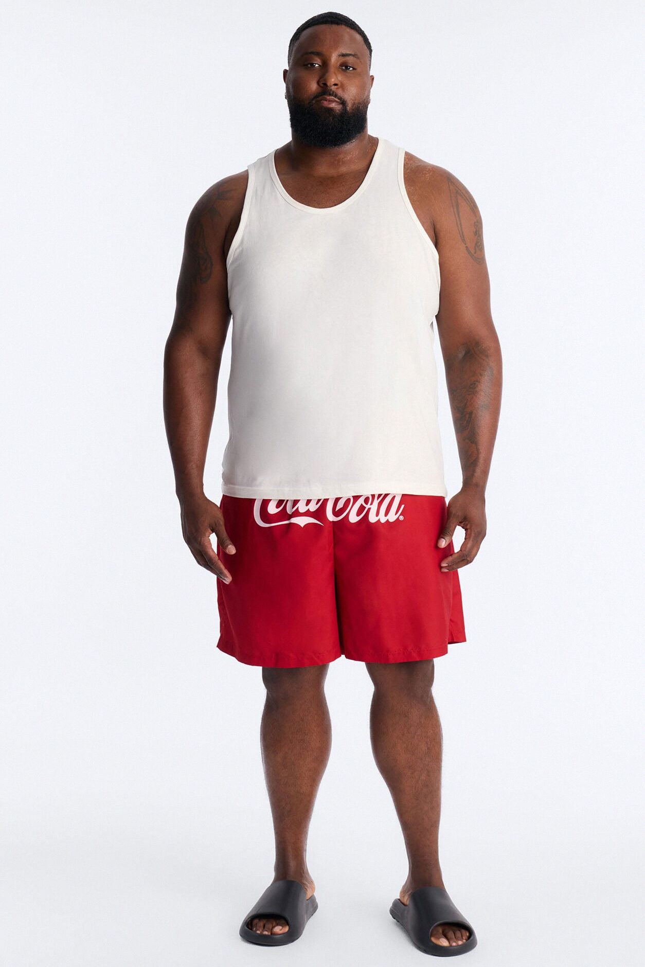 Coca Cola Swim Trunk 7″ - Red