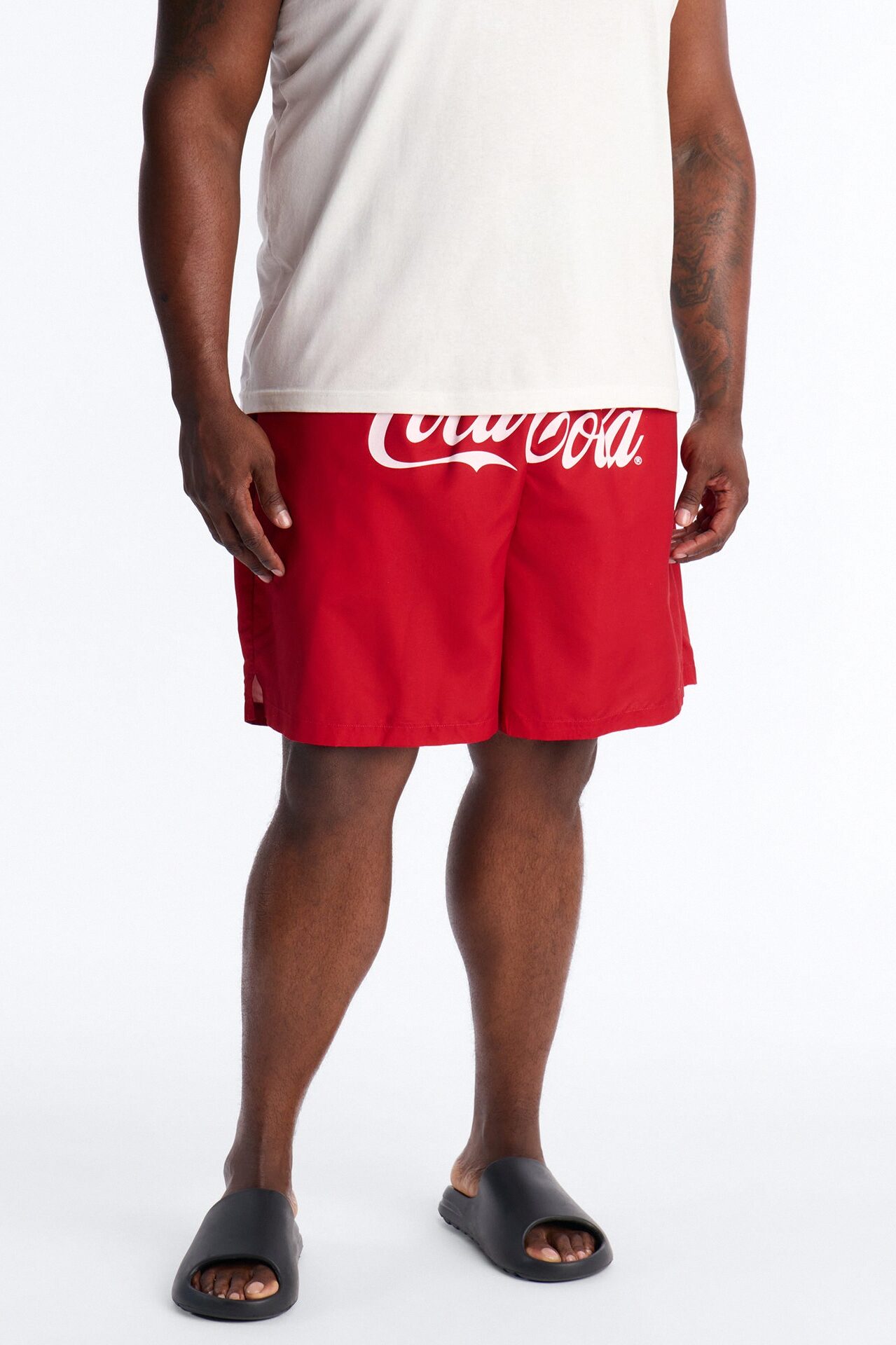 Coca Cola Swim Trunk 7″ - Red