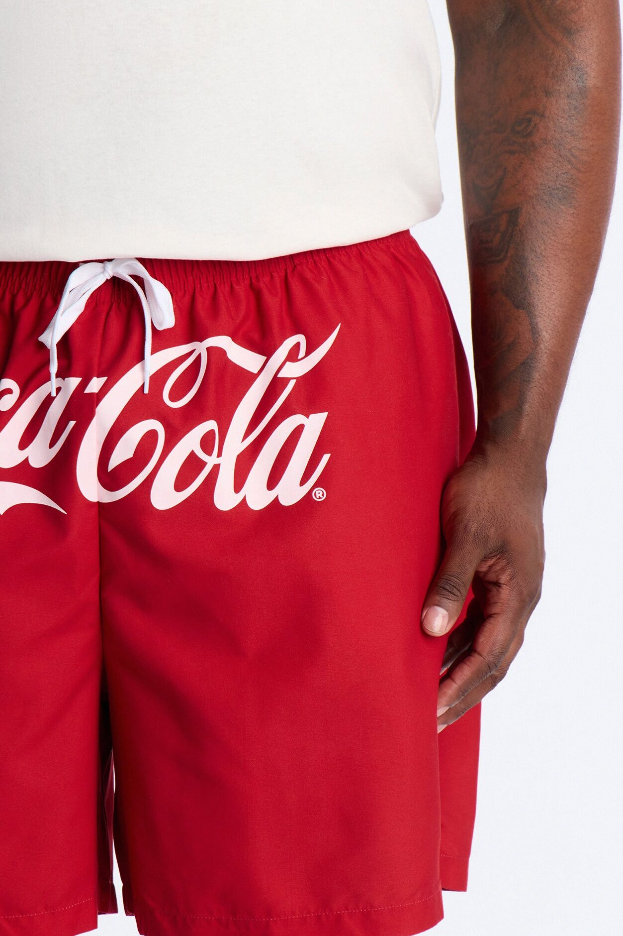 Coca Cola Swim Trunk 7″ - Red