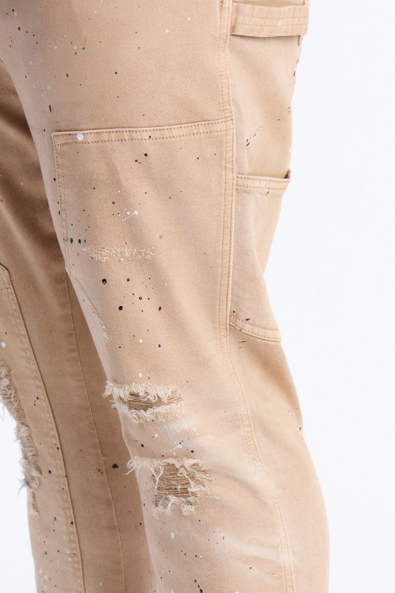 Stacked Skinny Flare Old Painters Carpenter Jean - Khaki