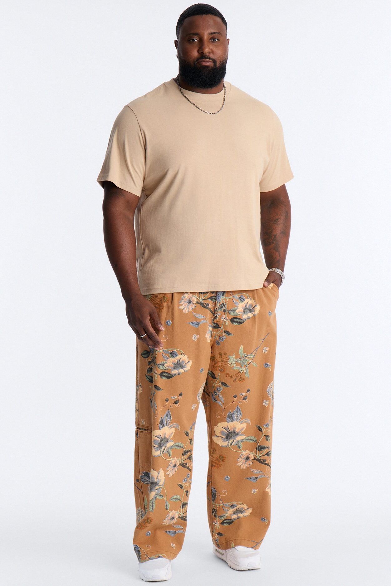 Wide Leg Destiny Flora Pant - Brown