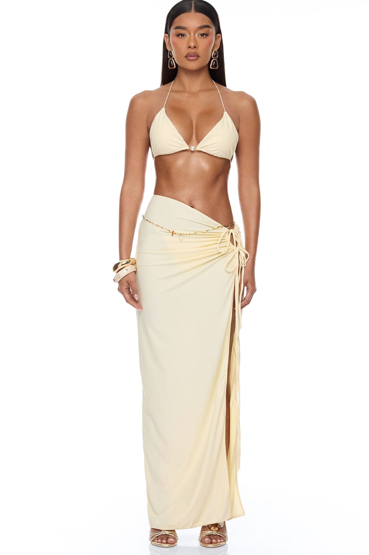 Quinn Pearl 3 Piece Bikini Set - Butter Yellow