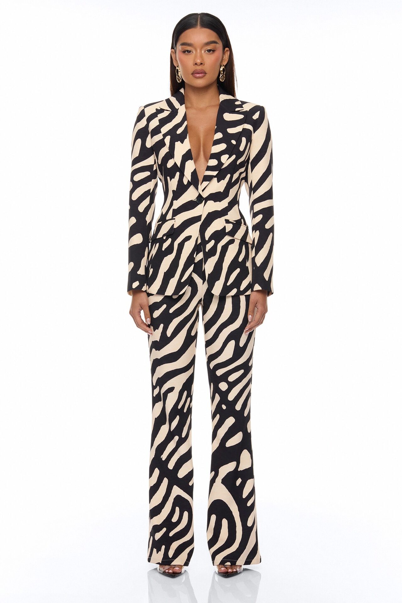 Daydreaming Blazer Pant Set - Black/combo