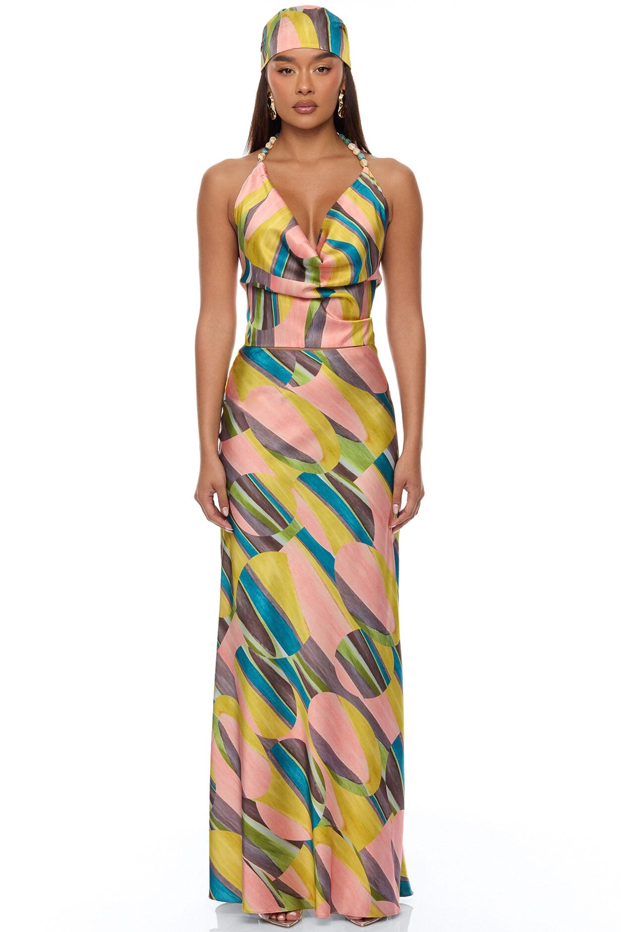 Chic Statement 3 Piece Skirt Set - Pink/combo
