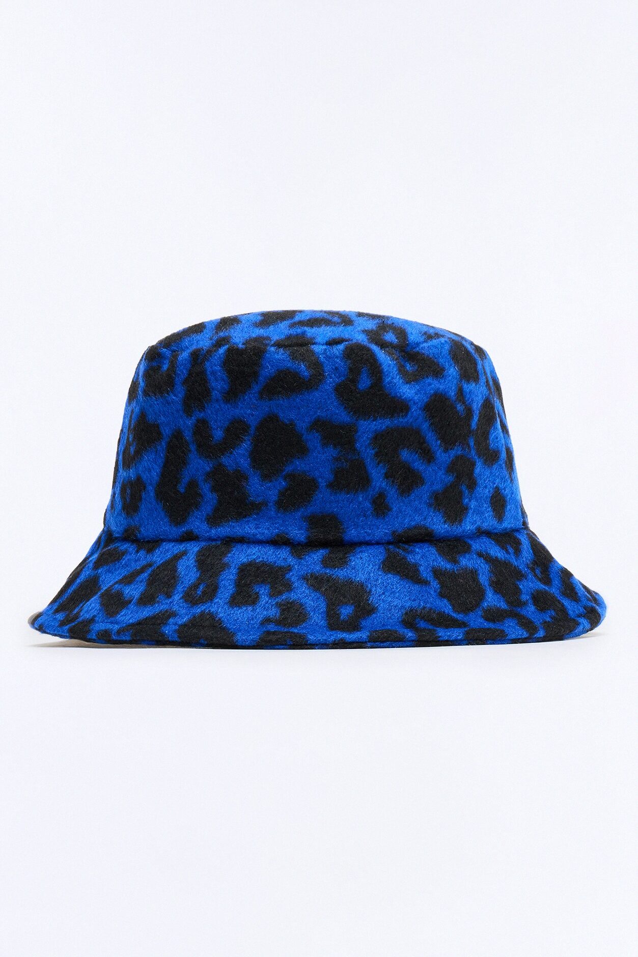 Leopard Print Bucket Hat - Blue