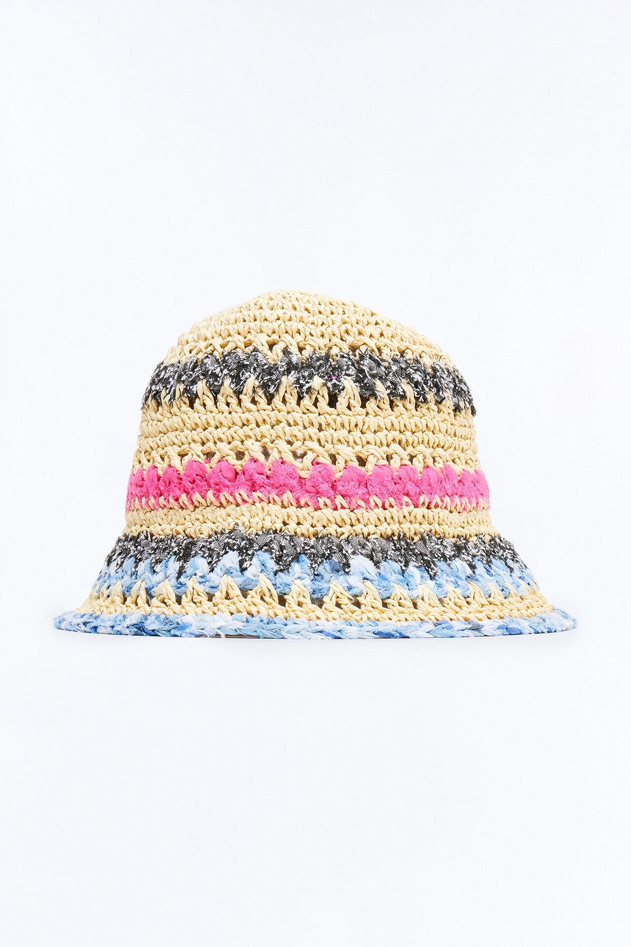 Salt & Straw Bucket Hat - Natural/Combo
