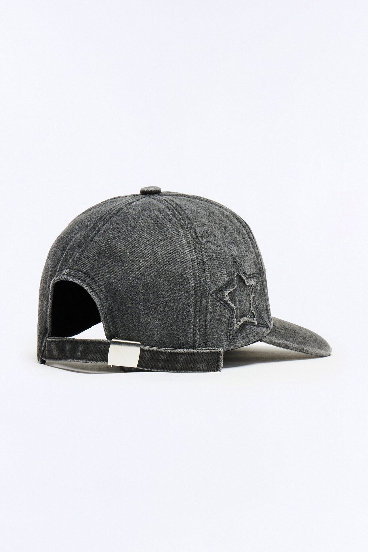 Stars Aligned Distressed Wash Snapback Hat - Black