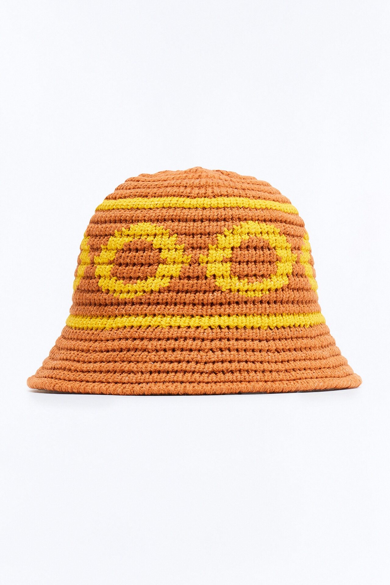 Round The Loop Crochet Bucket Hat - Orange