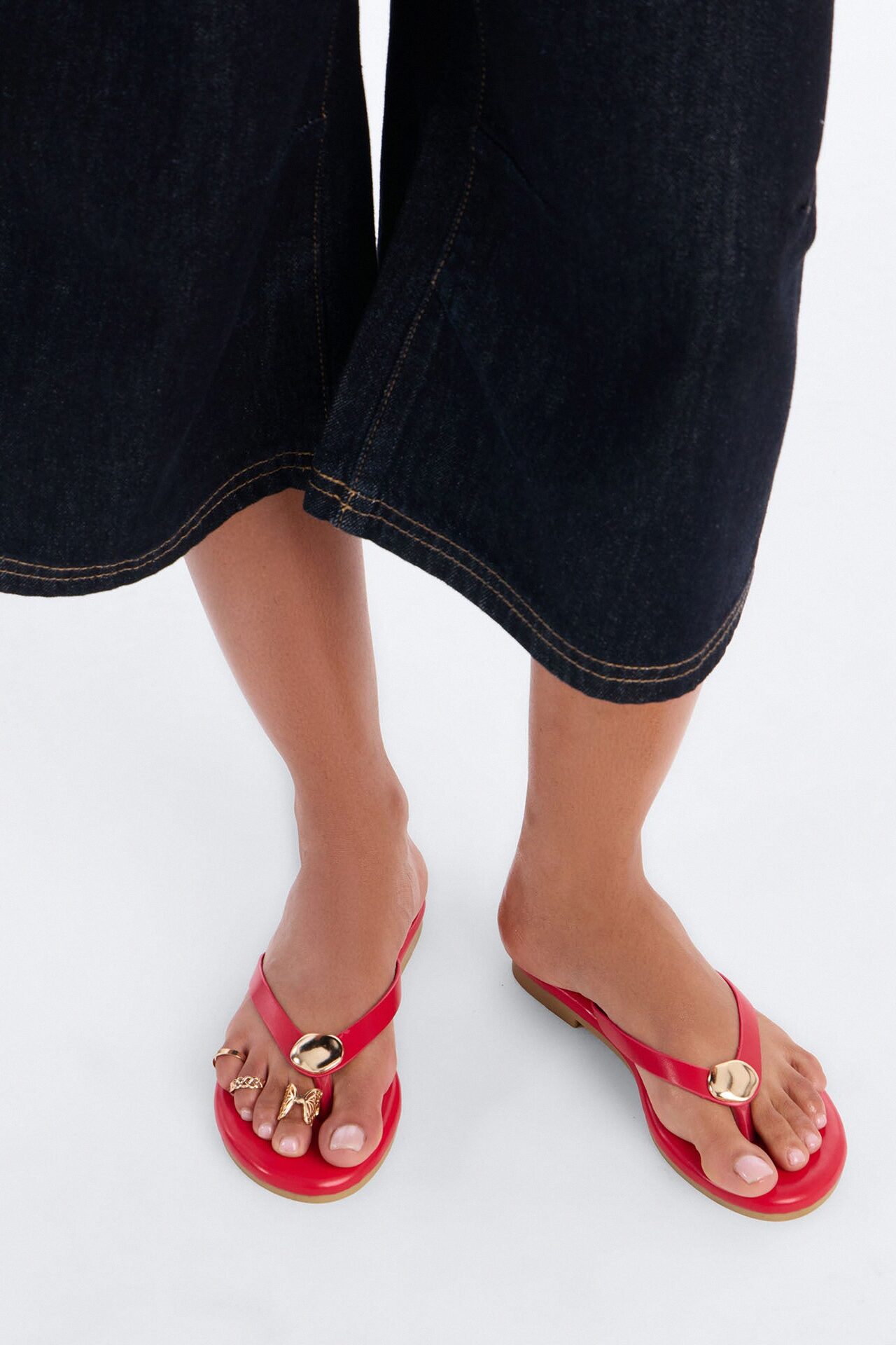 Spring Bloom 3 Piece Toe Ring Set - Gold