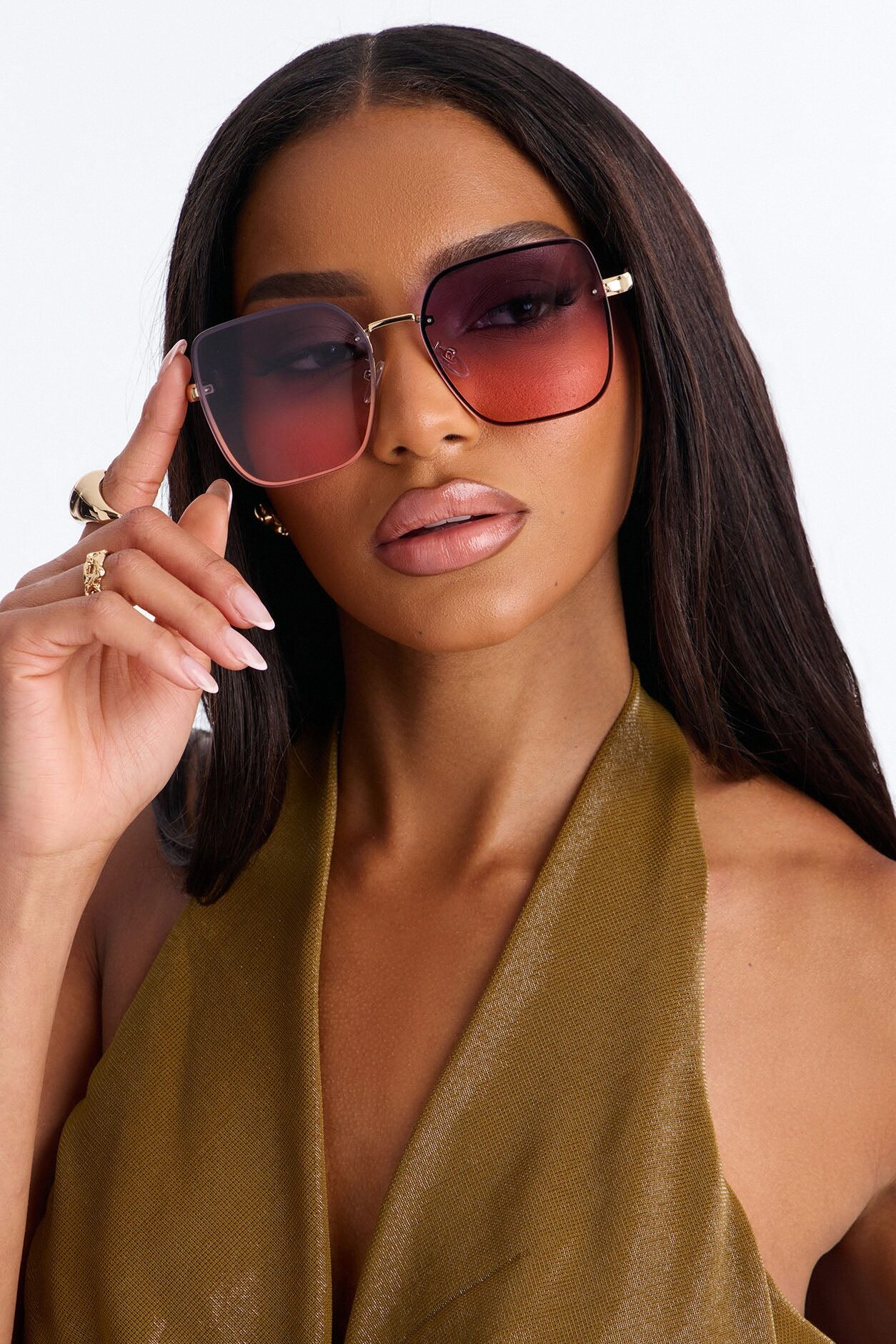 Sour Power Cat Eye Sunglasses - Pink/combo