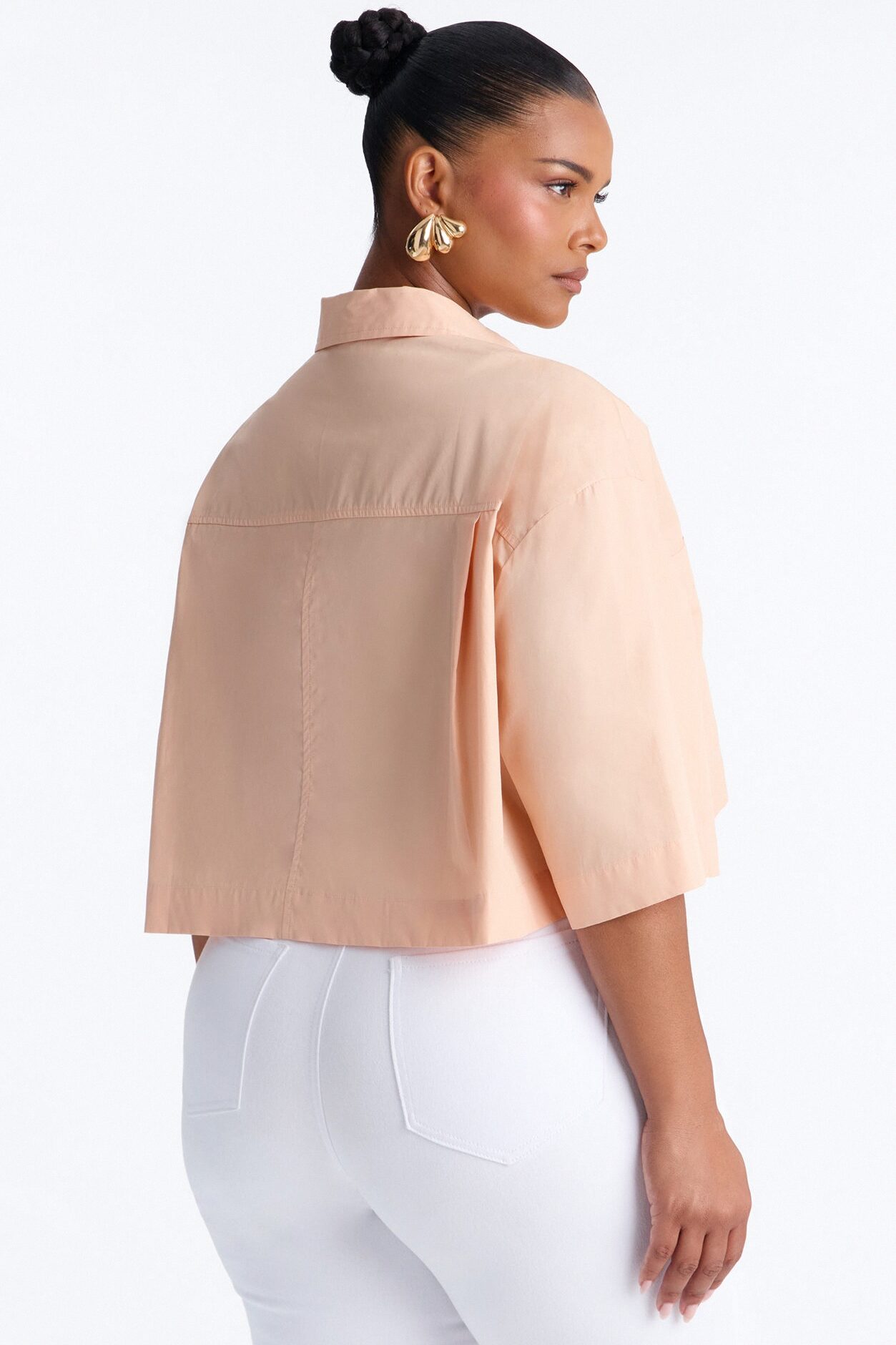 Busy Weekends Poplin Shirt - Peach