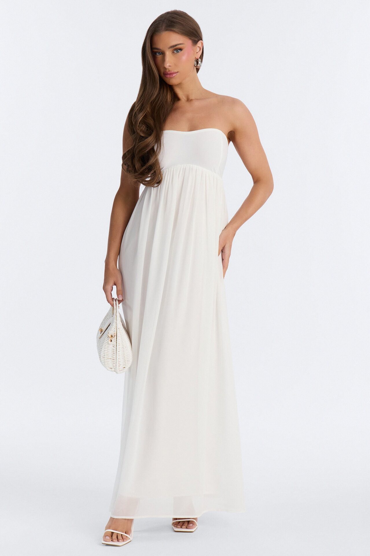 She's Effortless Chiffon Maxi Dress - Ivory