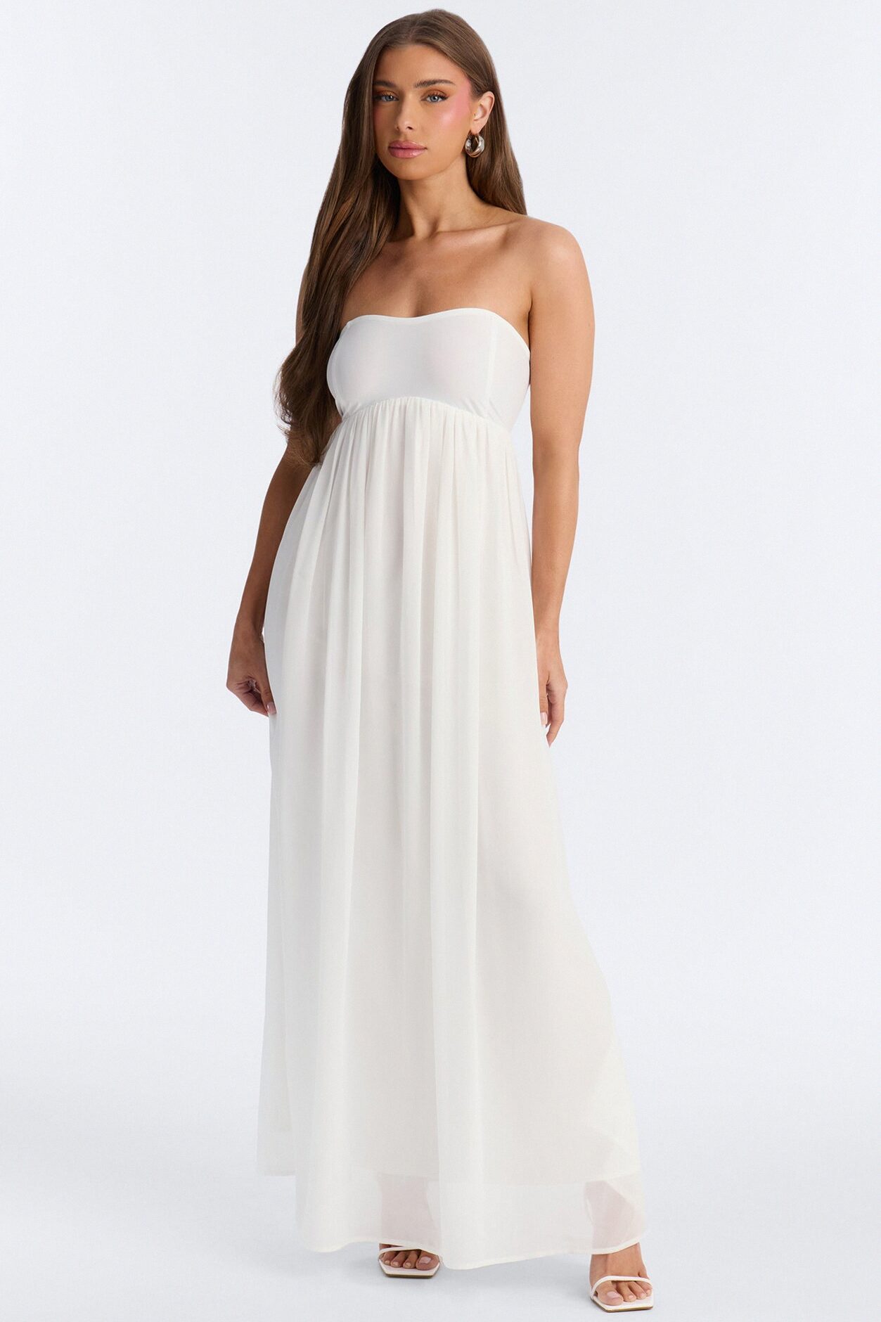 She's Effortless Chiffon Maxi Dress - Ivory