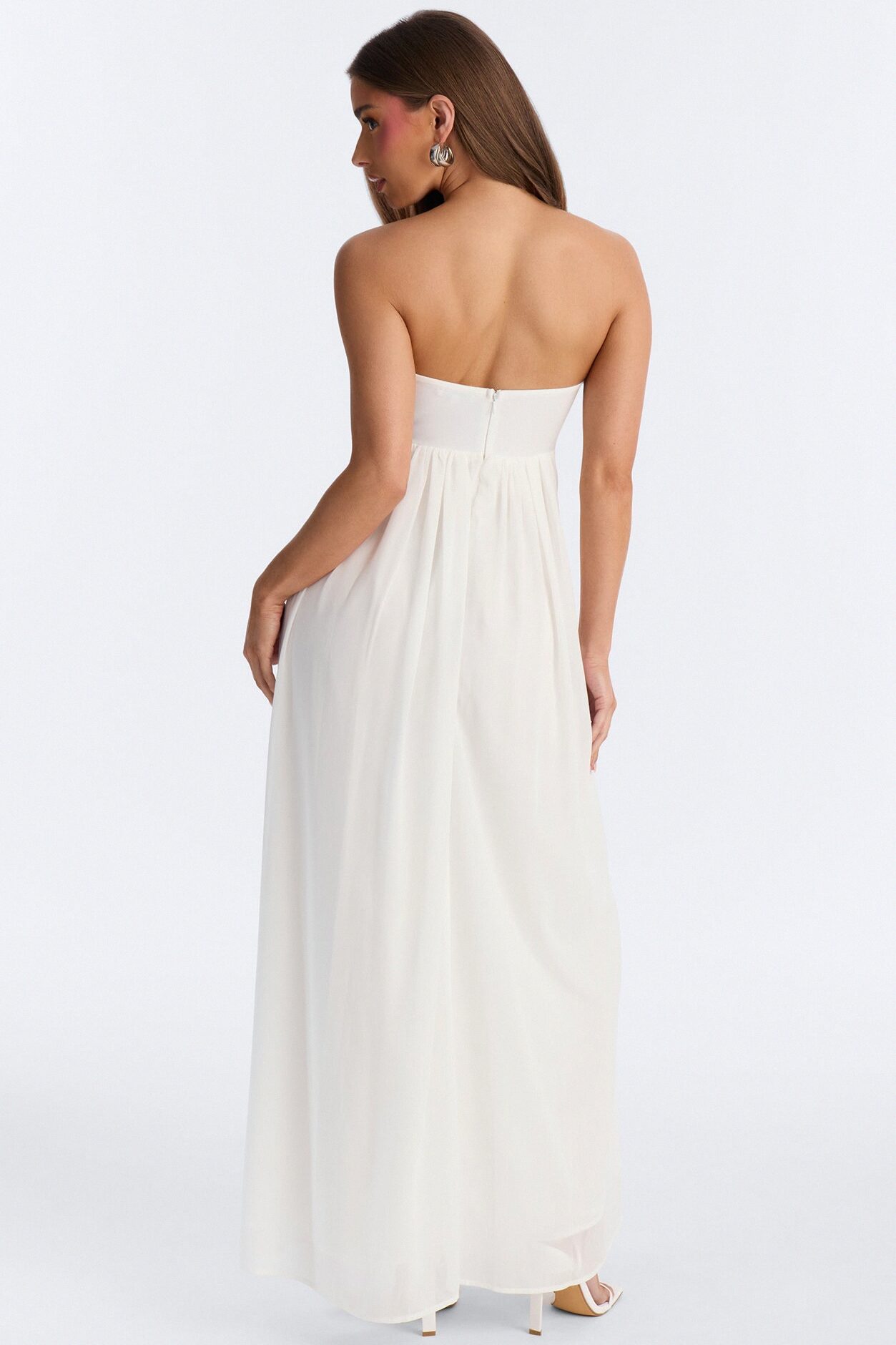 She's Effortless Chiffon Maxi Dress - Ivory