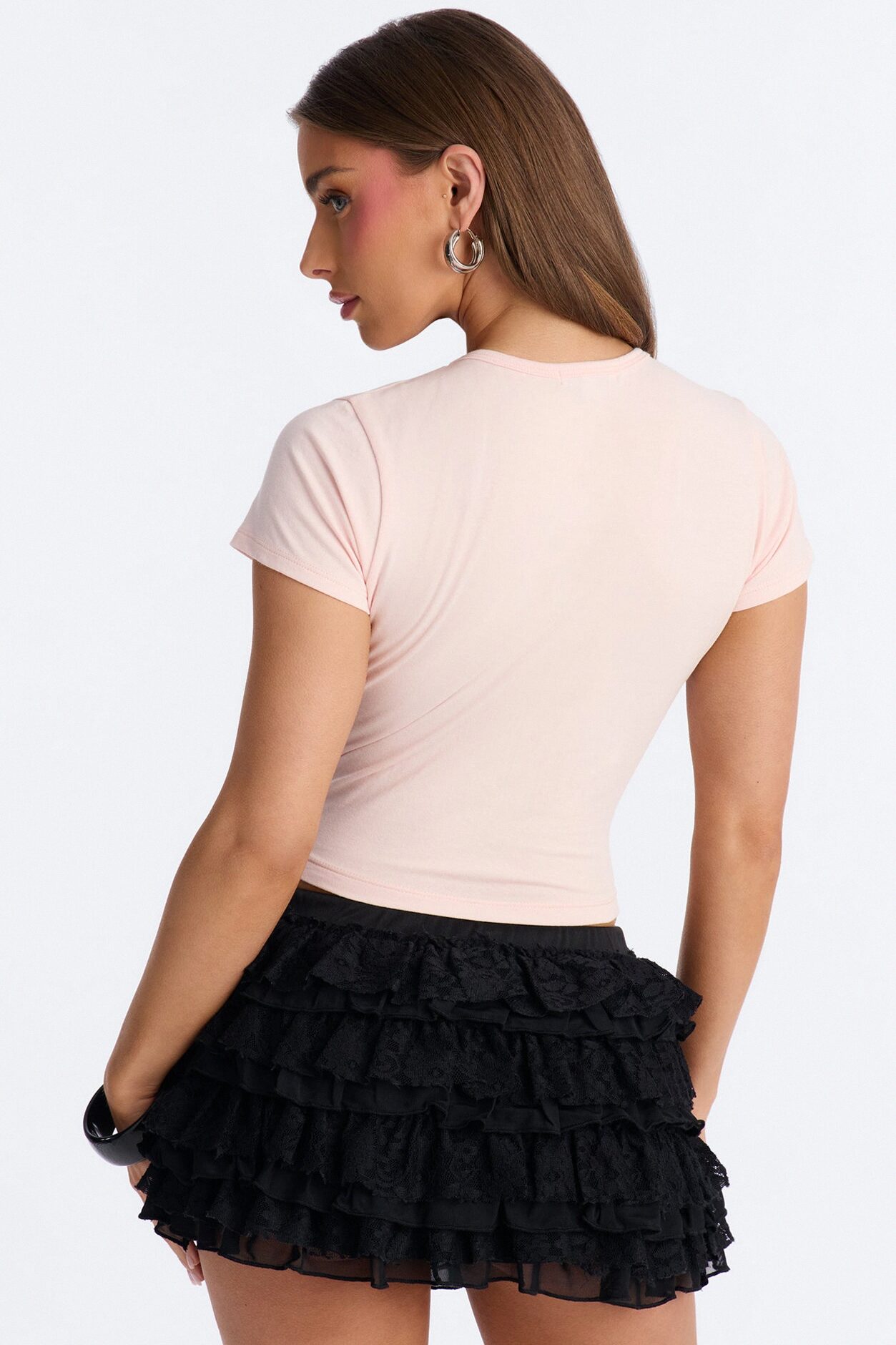 Hot Can Read Baby Tee - Light Pink