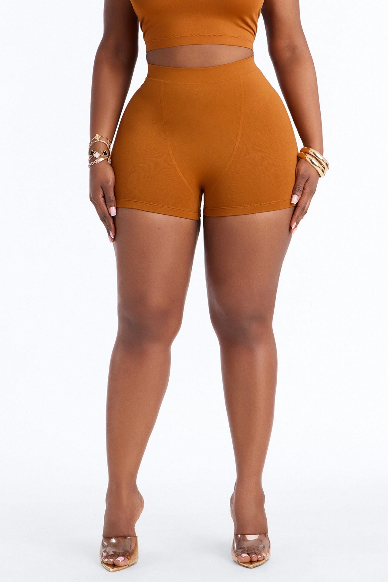 Seamless Smooth Double Lined Micro Hot Short - Copper