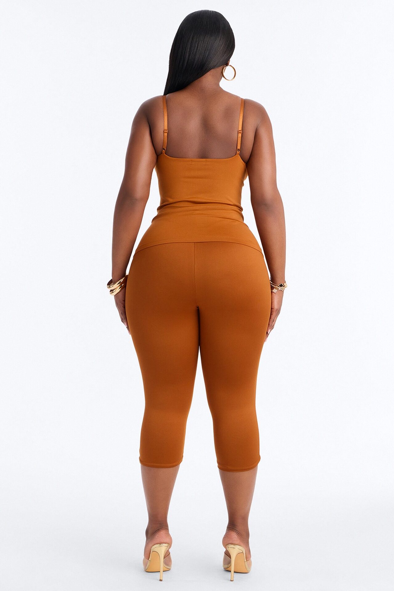 Contour Double Lined Capri Pant - Copper