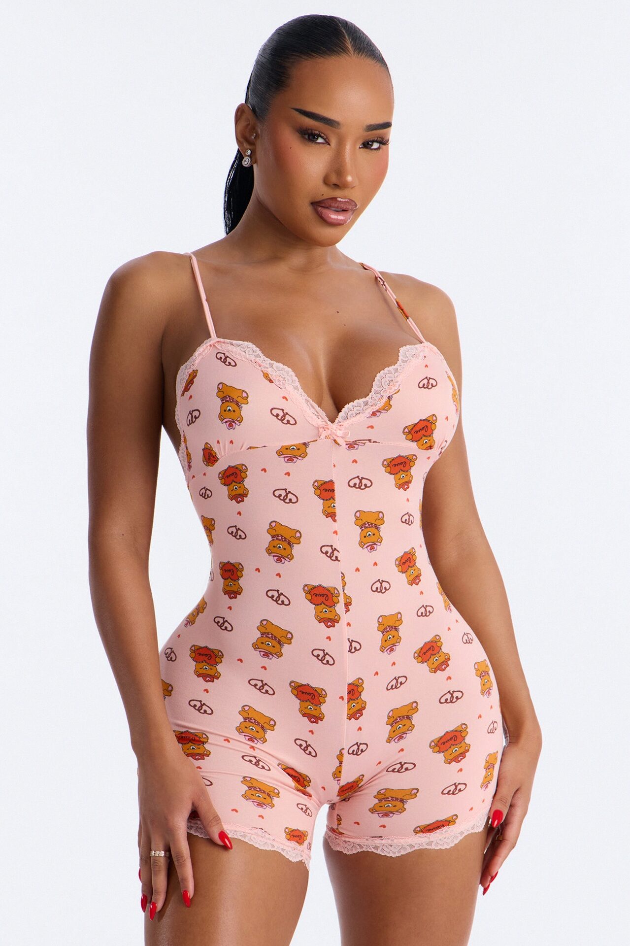 Moonlit Dream Cami PJ Romper Onesie - Pink/combo