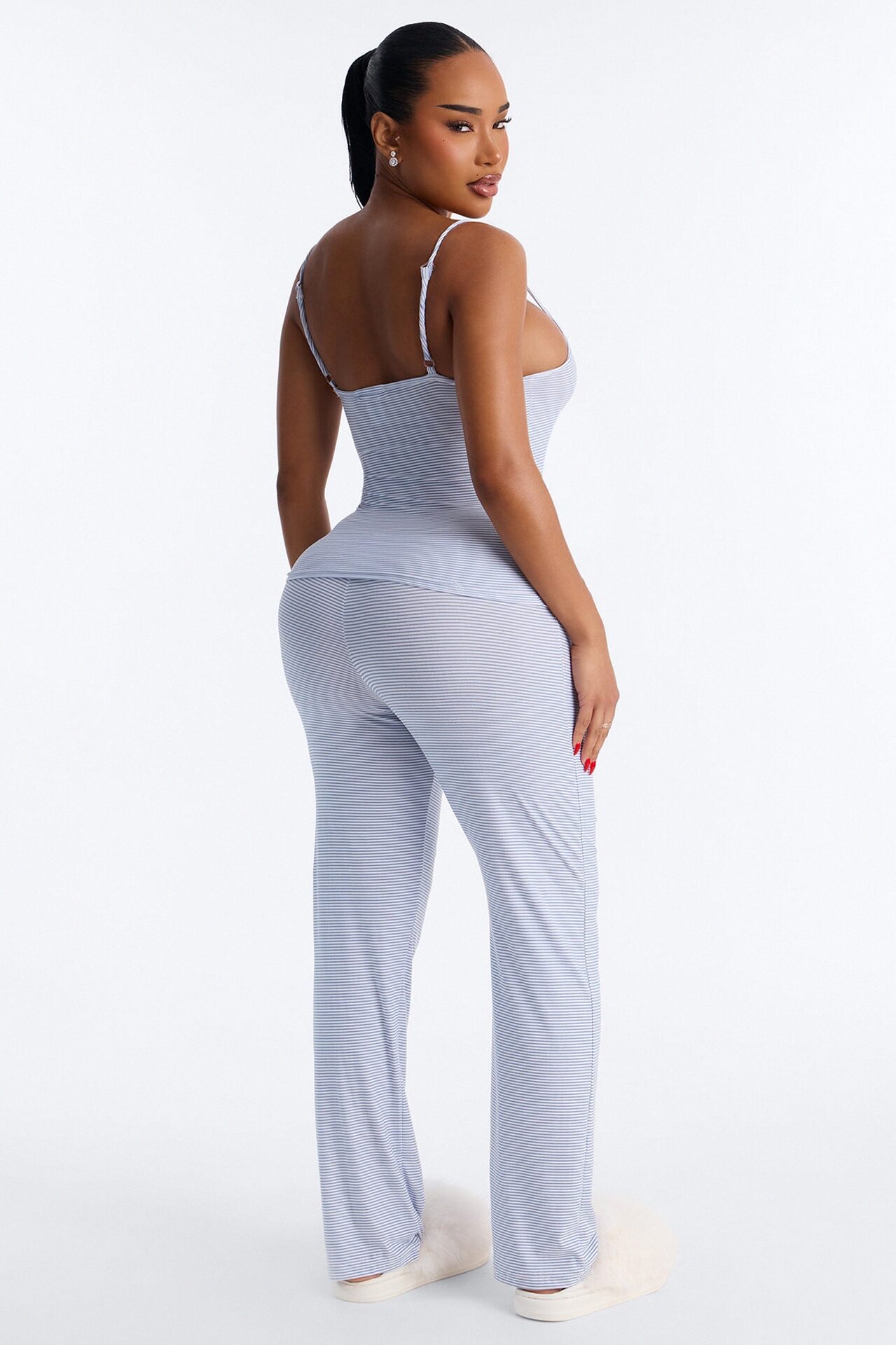 Stay Cozy PJ Pant Set - Light Blue