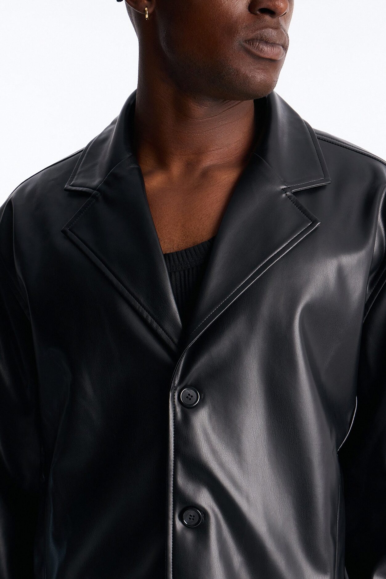 The Maverick Faux Leather Jacket - Black