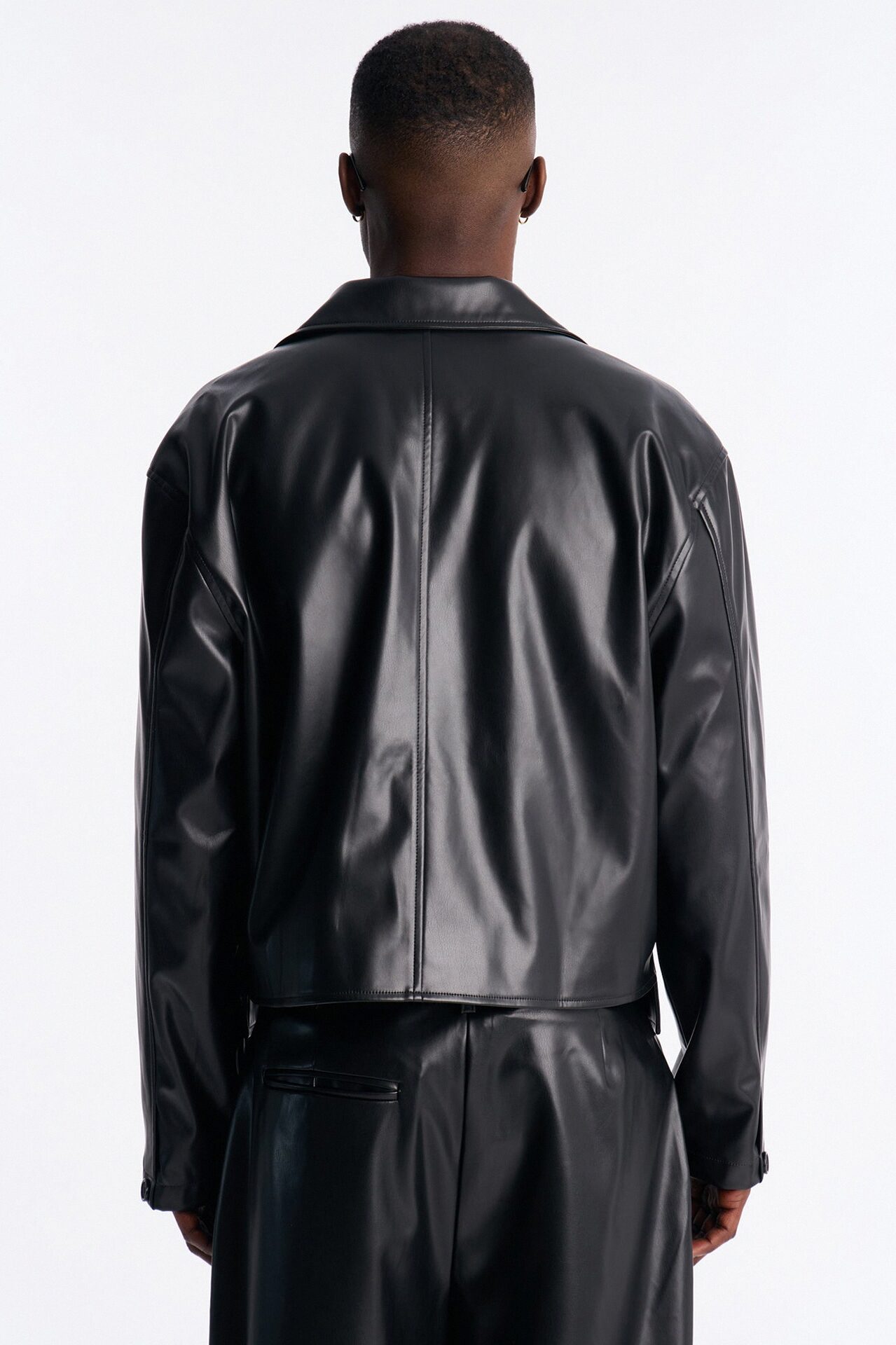 The Maverick Faux Leather Jacket - Black