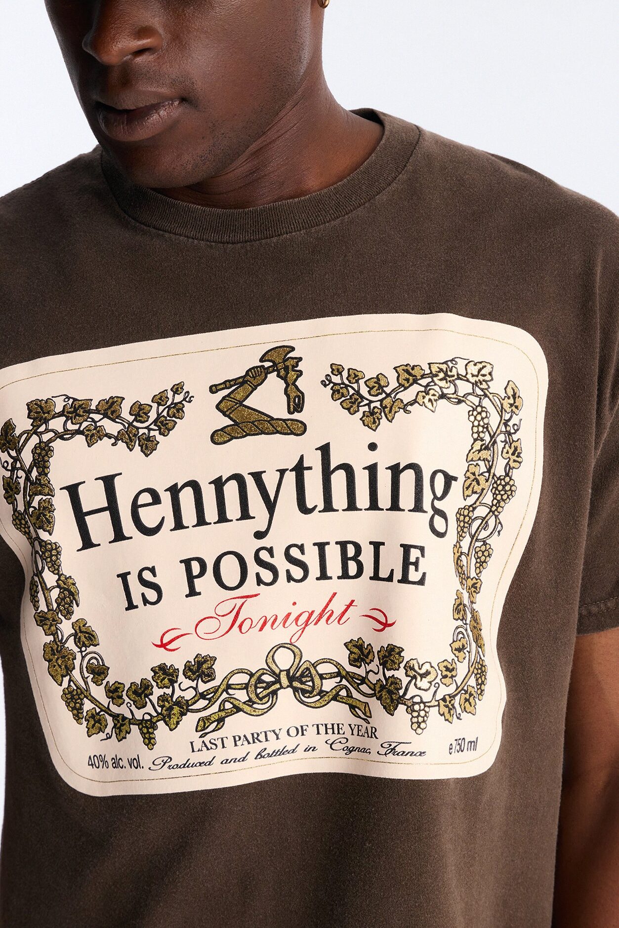 Hennything Is Possible Short Sleeve Crew Tee - Brown