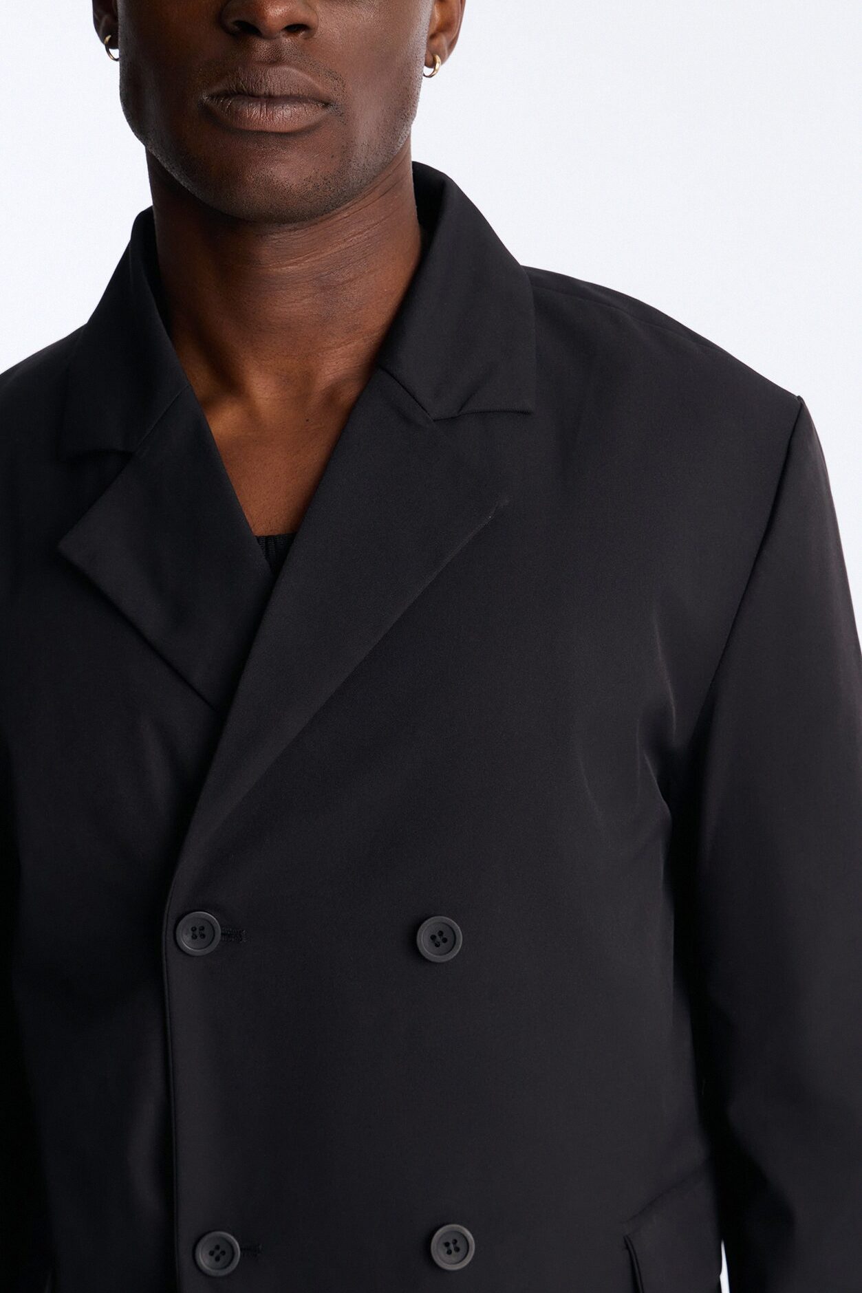 Heirloom Cropped Double Breasted Blazer - Black
