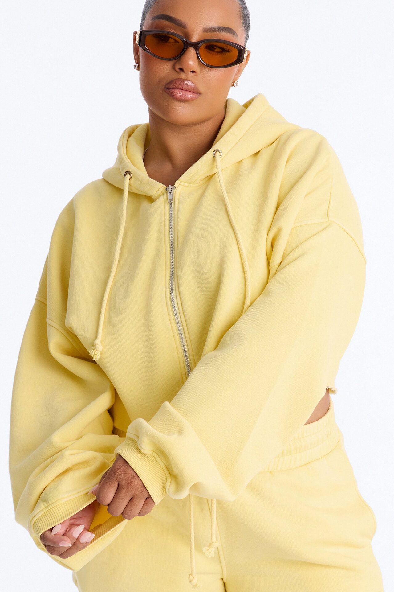 On The Go Washed Short Set - Yellow