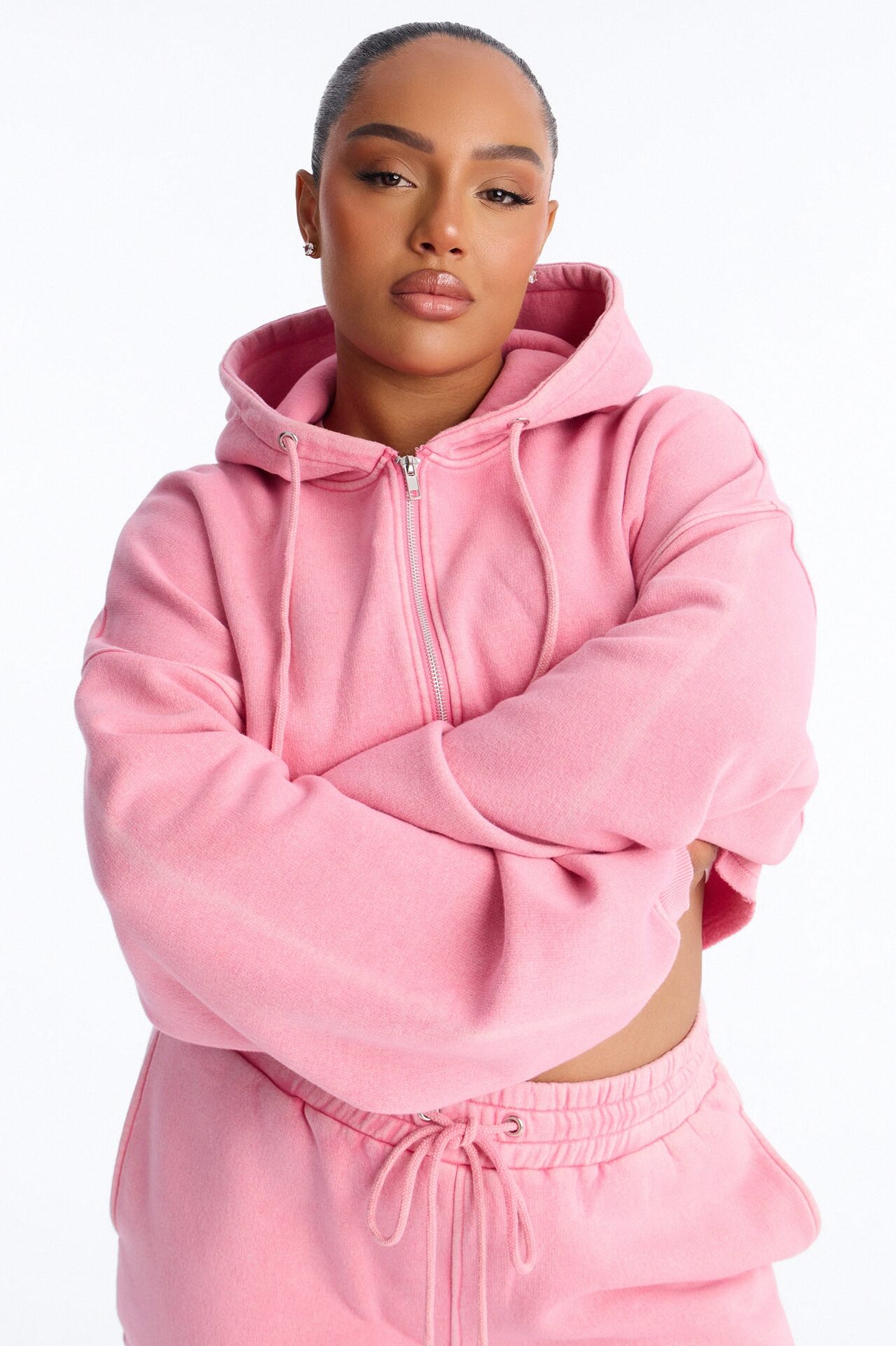 On The Go Washed Short Set - Pink