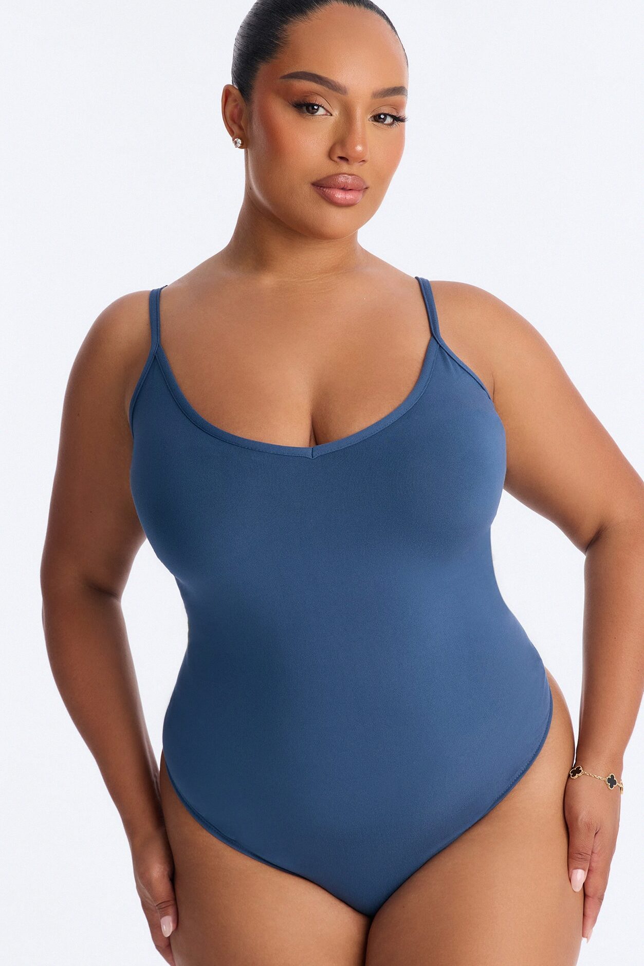 Anna Bodysuit And Short Set - Dark Denim