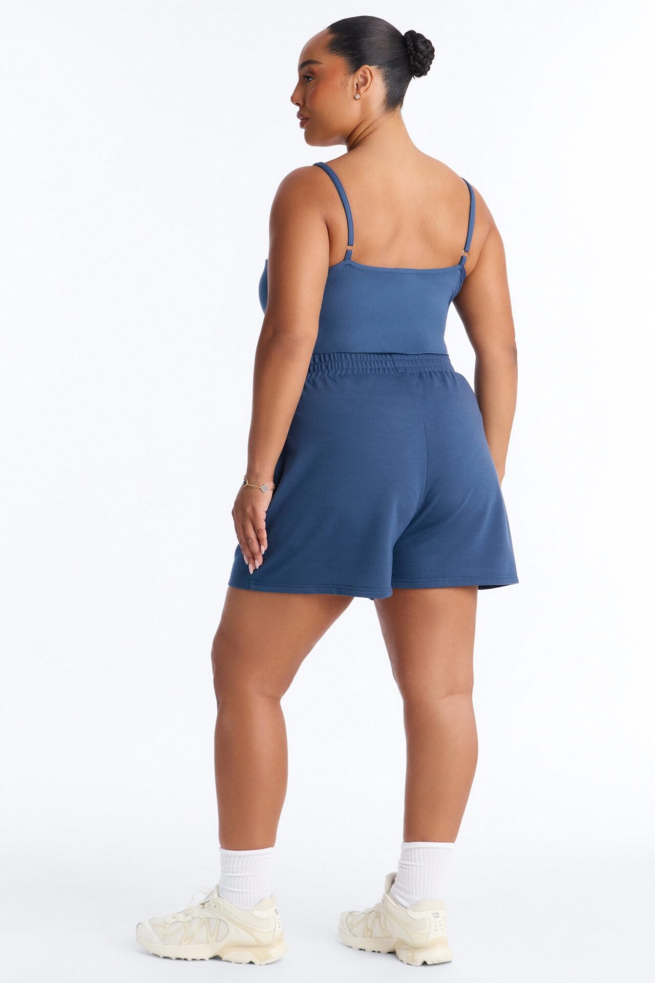 Anna Bodysuit And Short Set - Dark Denim