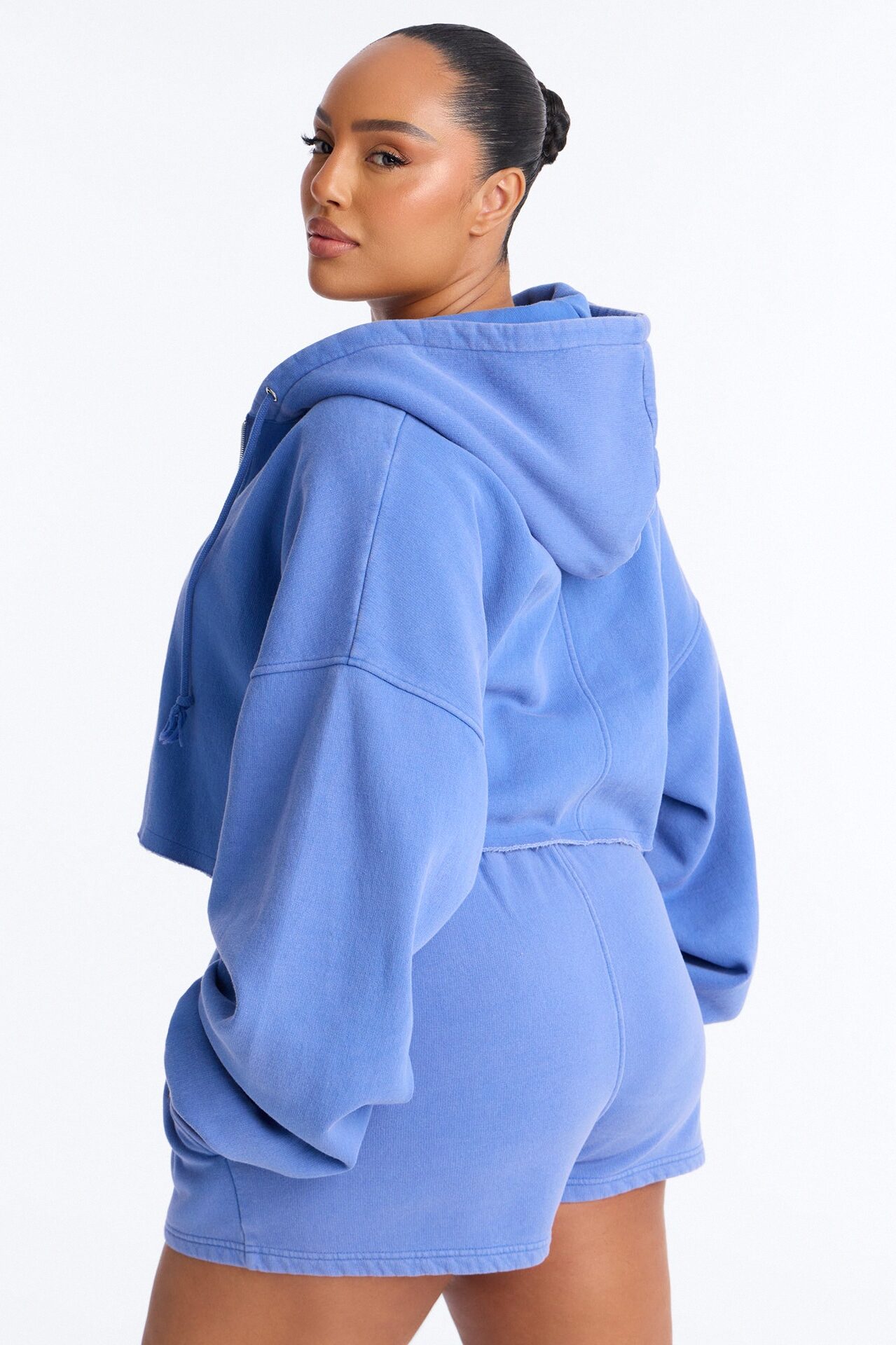On The Go Washed Short Set - Blue