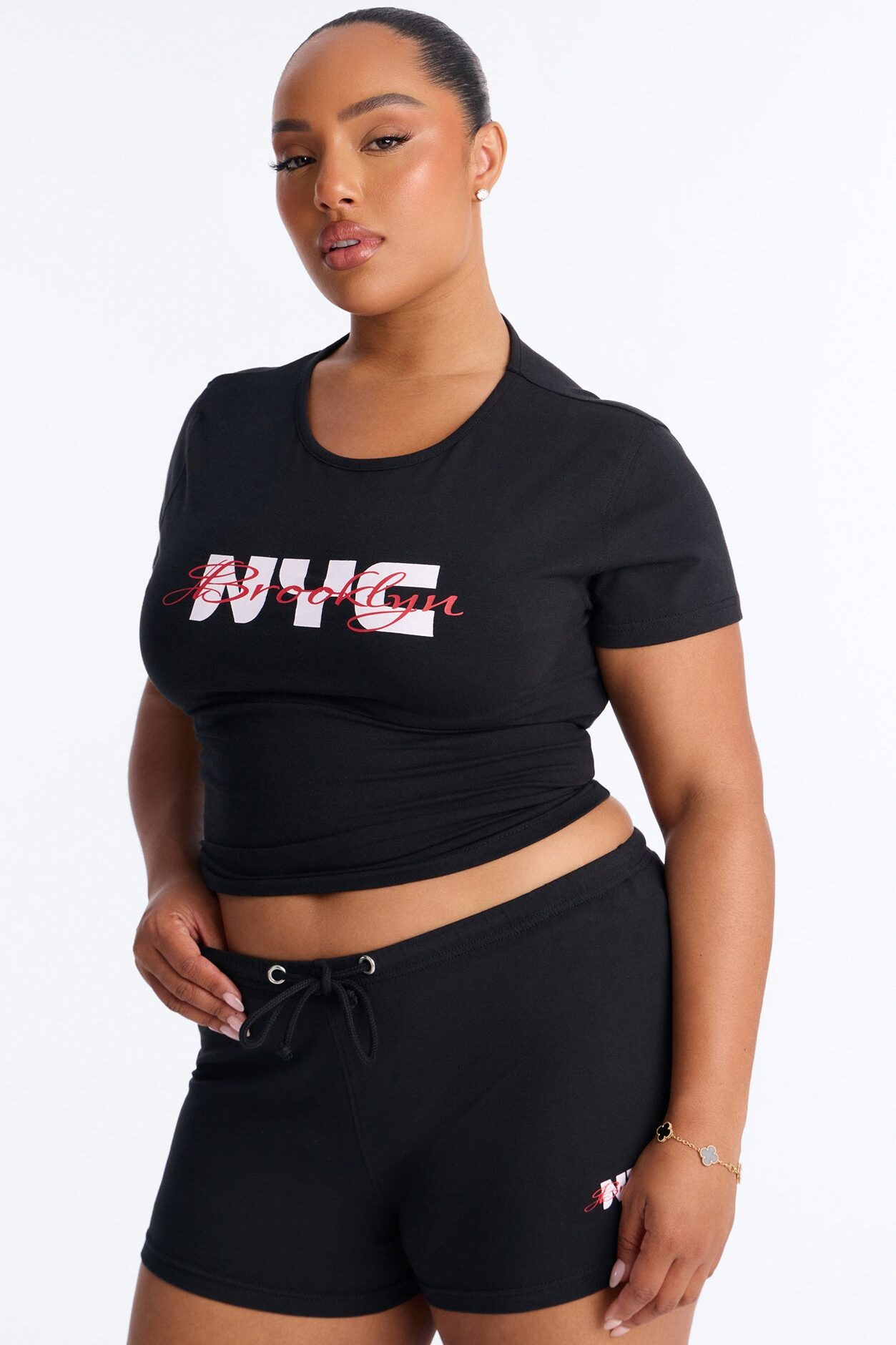 NYC Brooklyn Micro Short Set - Black