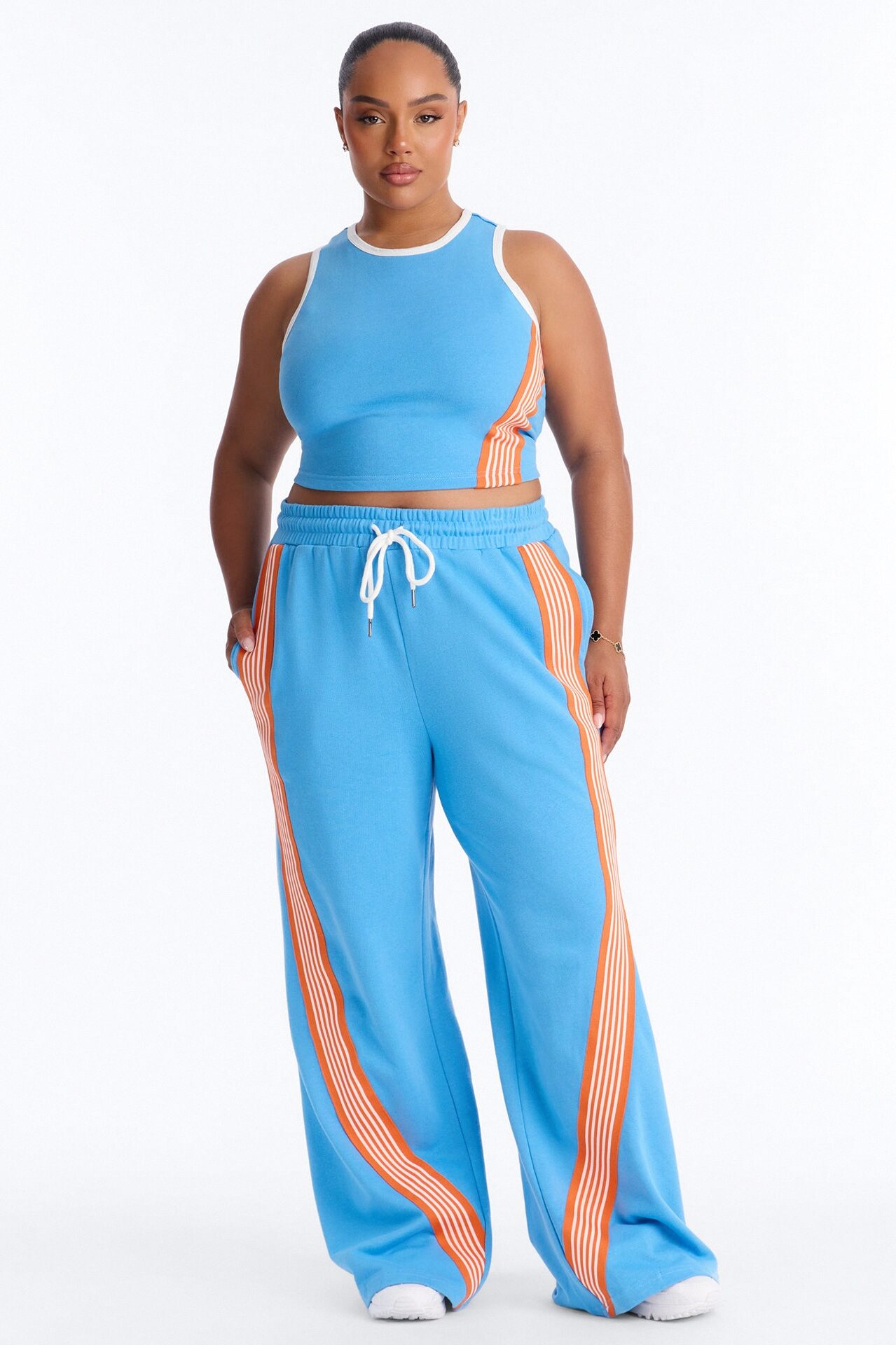 Varsity Babe Pant Set - Blue