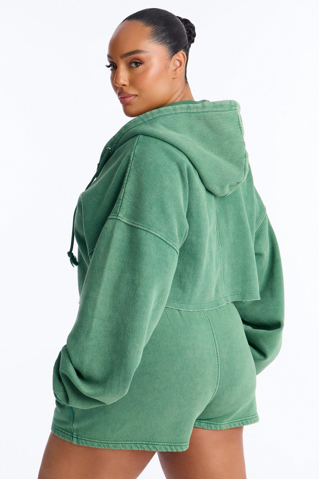 On The Go Washed Short Set - Green