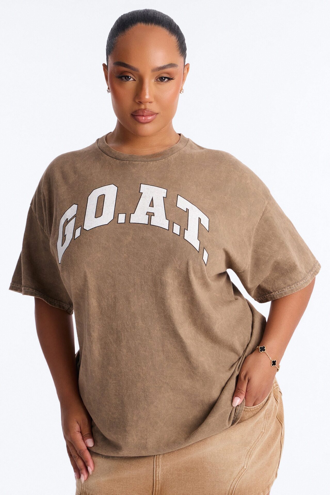 GOAT Washed Tee - Brown