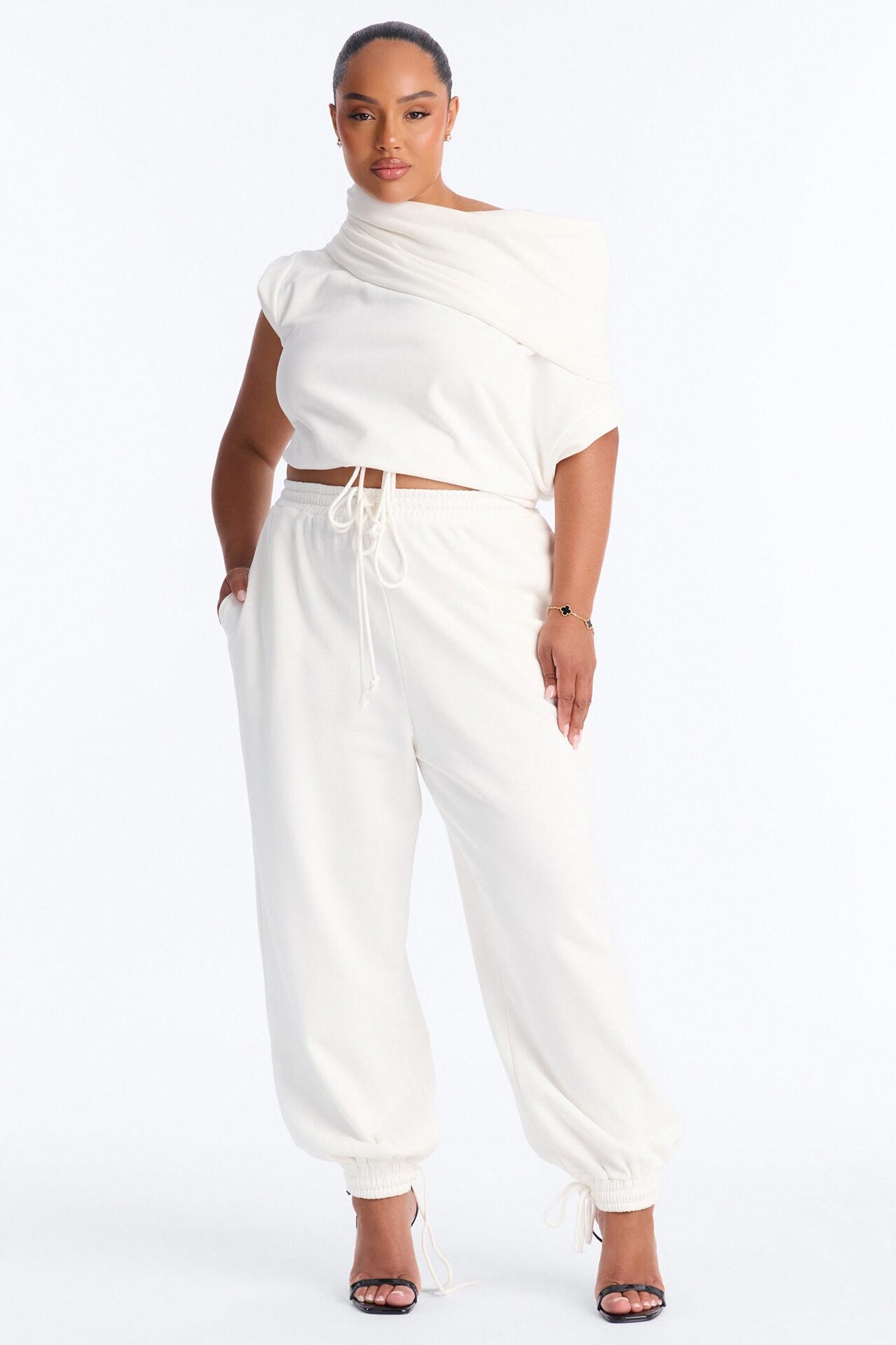 Alexa Jogger Pant Set - White