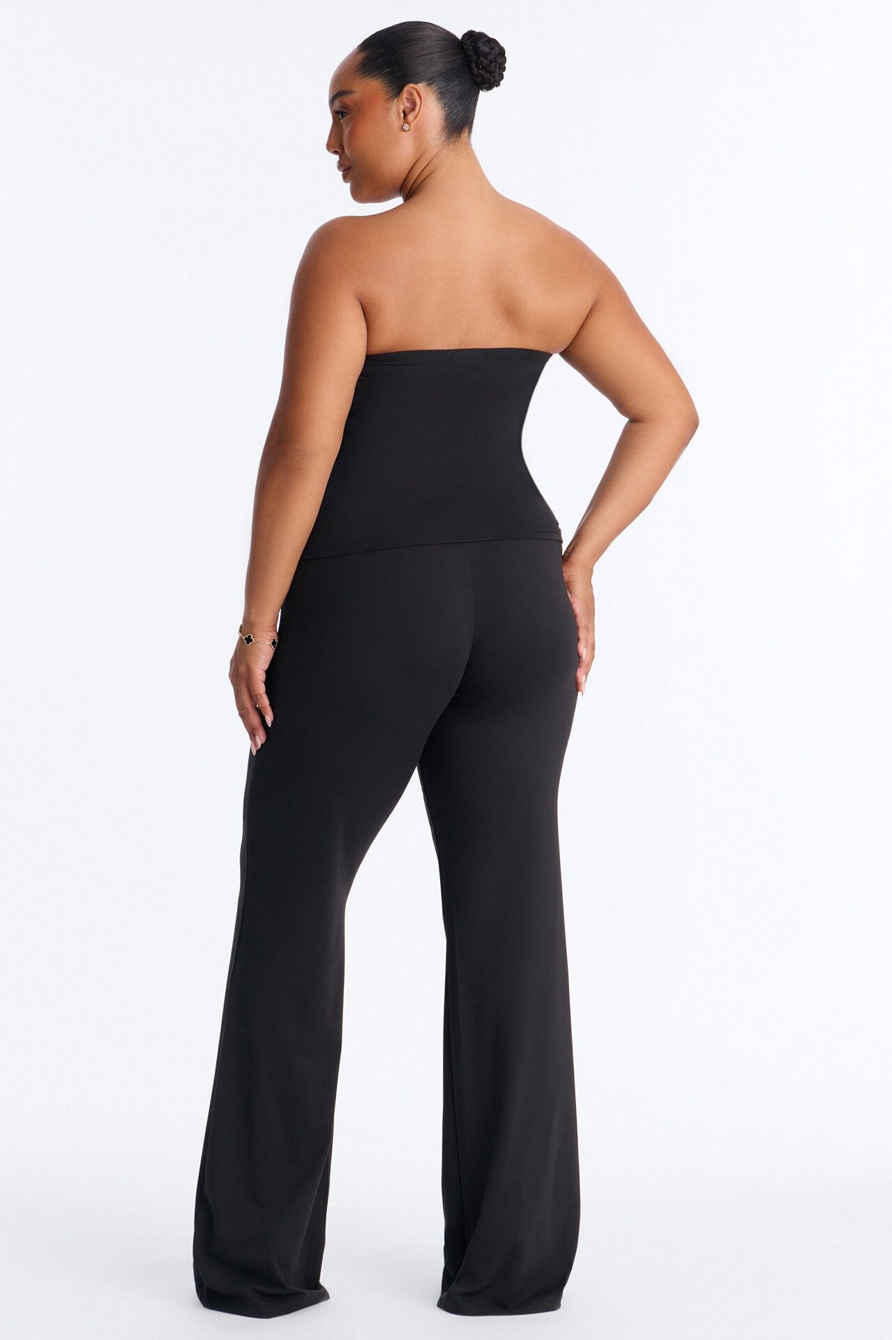 Just Vibes Strapless Pant Set - Black