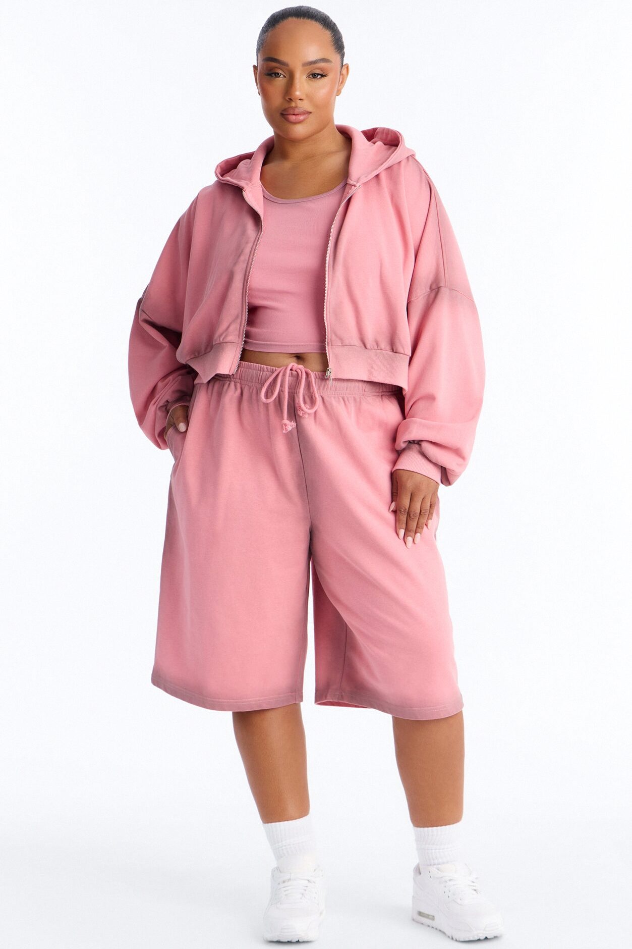 Sam French Terry 3 Piece Jort Set - Pink