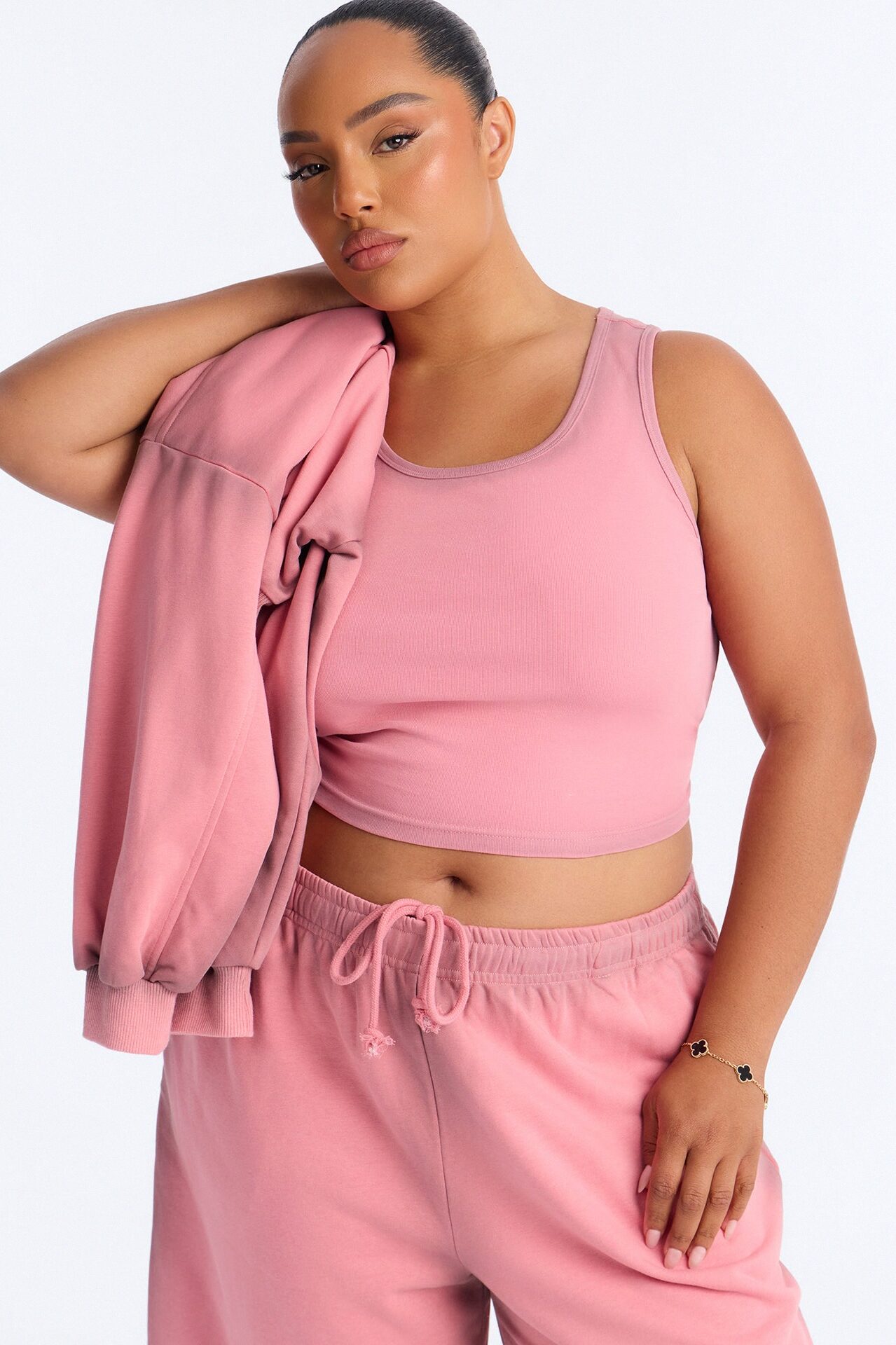 Sam French Terry 3 Piece Jort Set - Pink