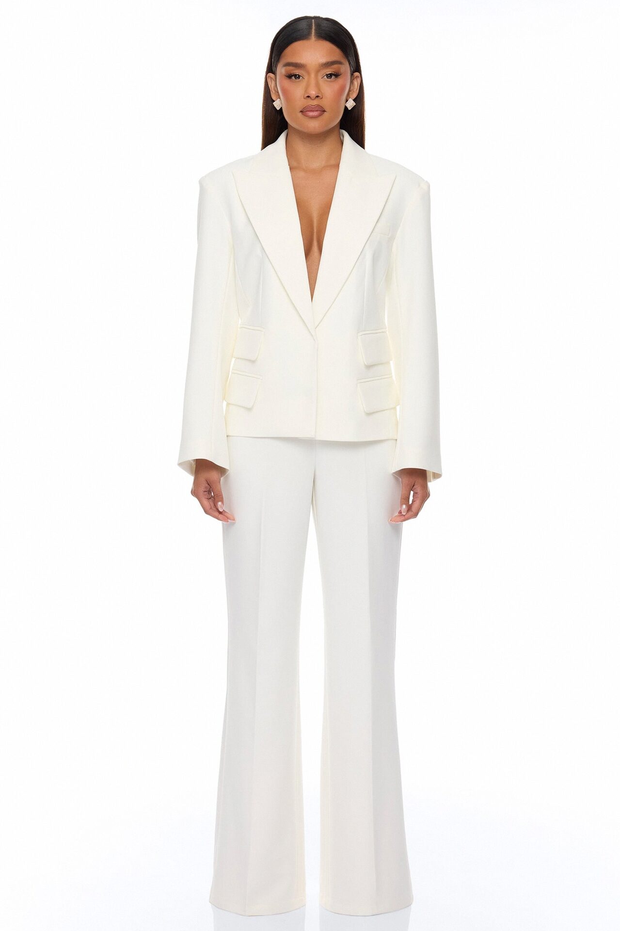 Keep It Professional Pant Set - White