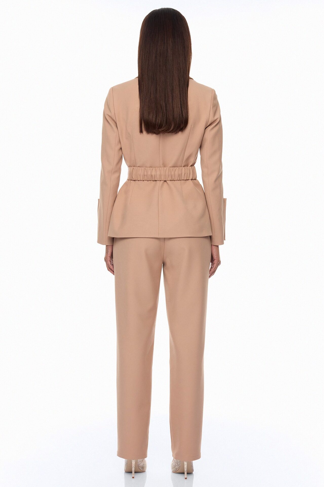 Isabella Belted Pant Set - Nude