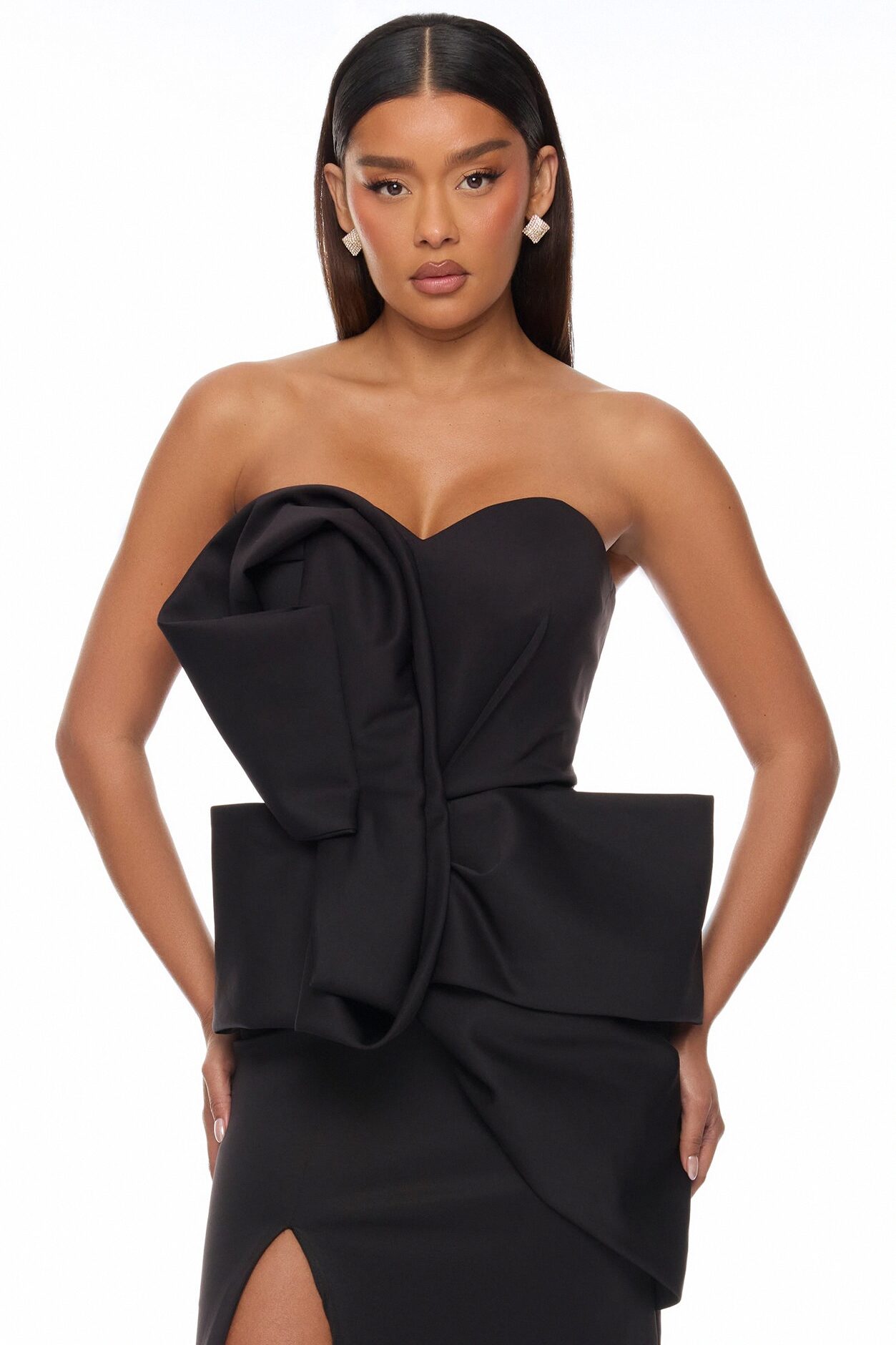 Night To Remember Strapless Gown - Black