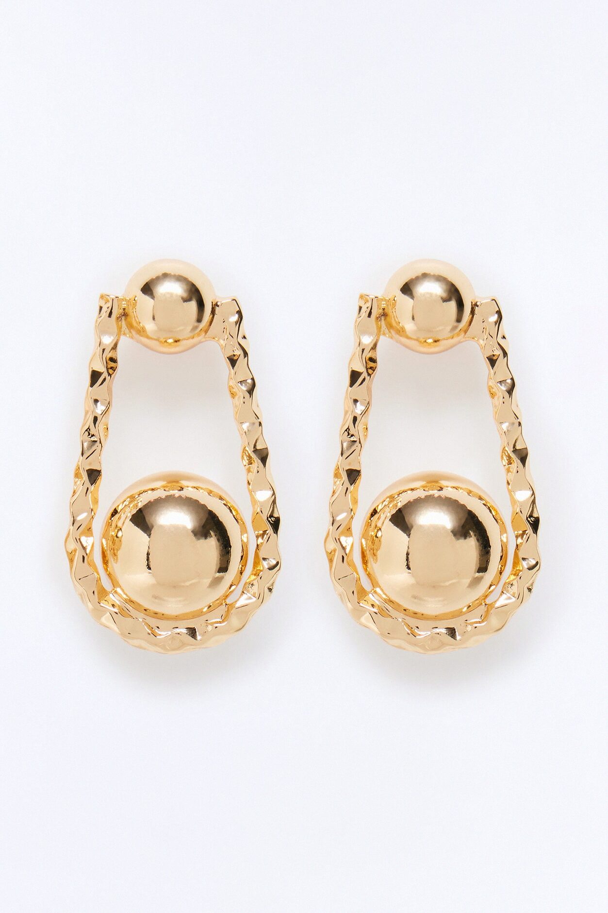Knock Em Down Earrings - Gold