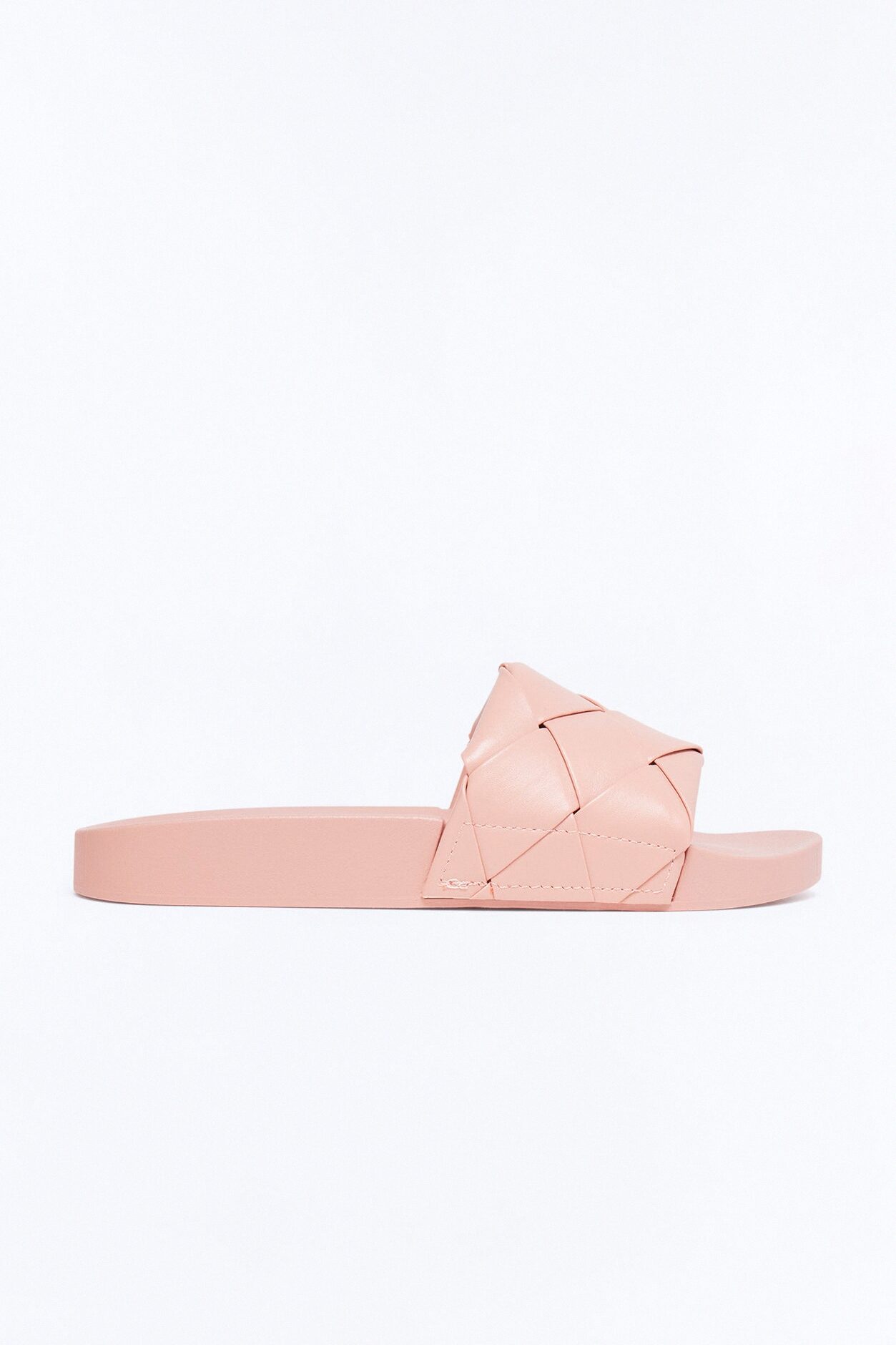 Caera Woven Strap Slides - Blush