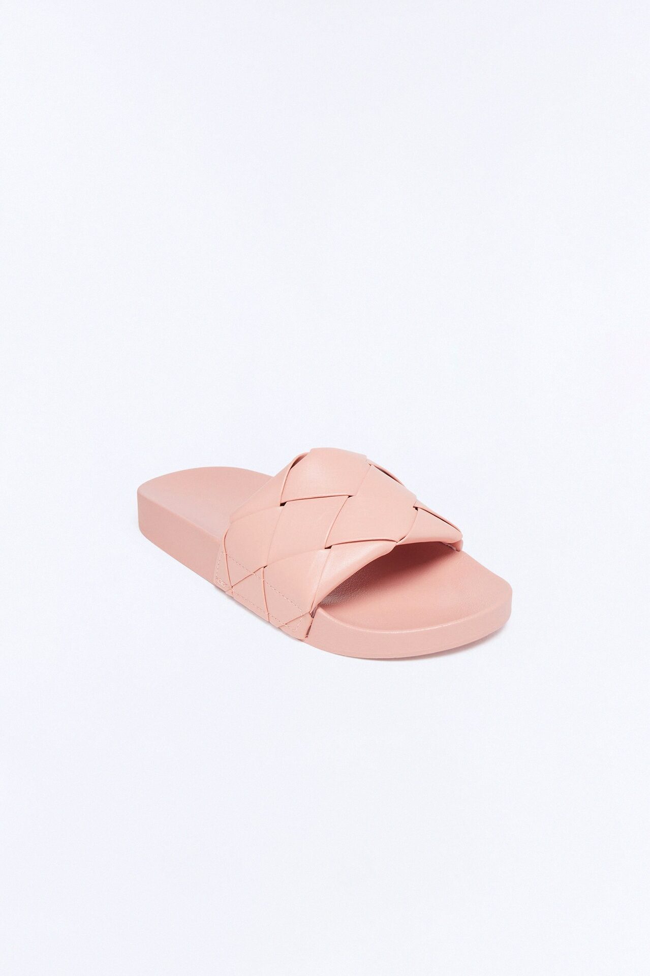 Caera Woven Strap Slides - Blush