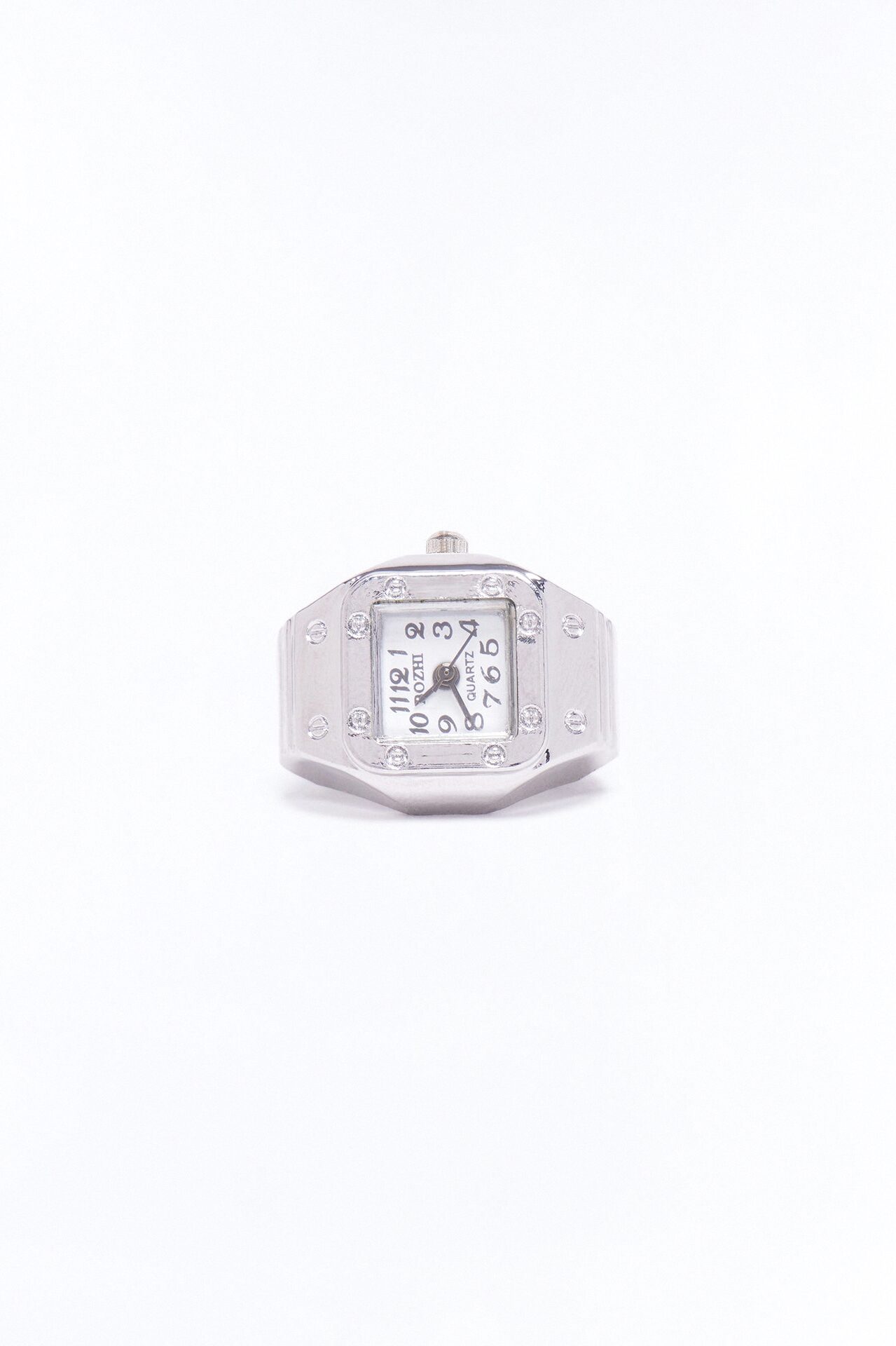 Hours Lost Functional Watch Dial Ring - White