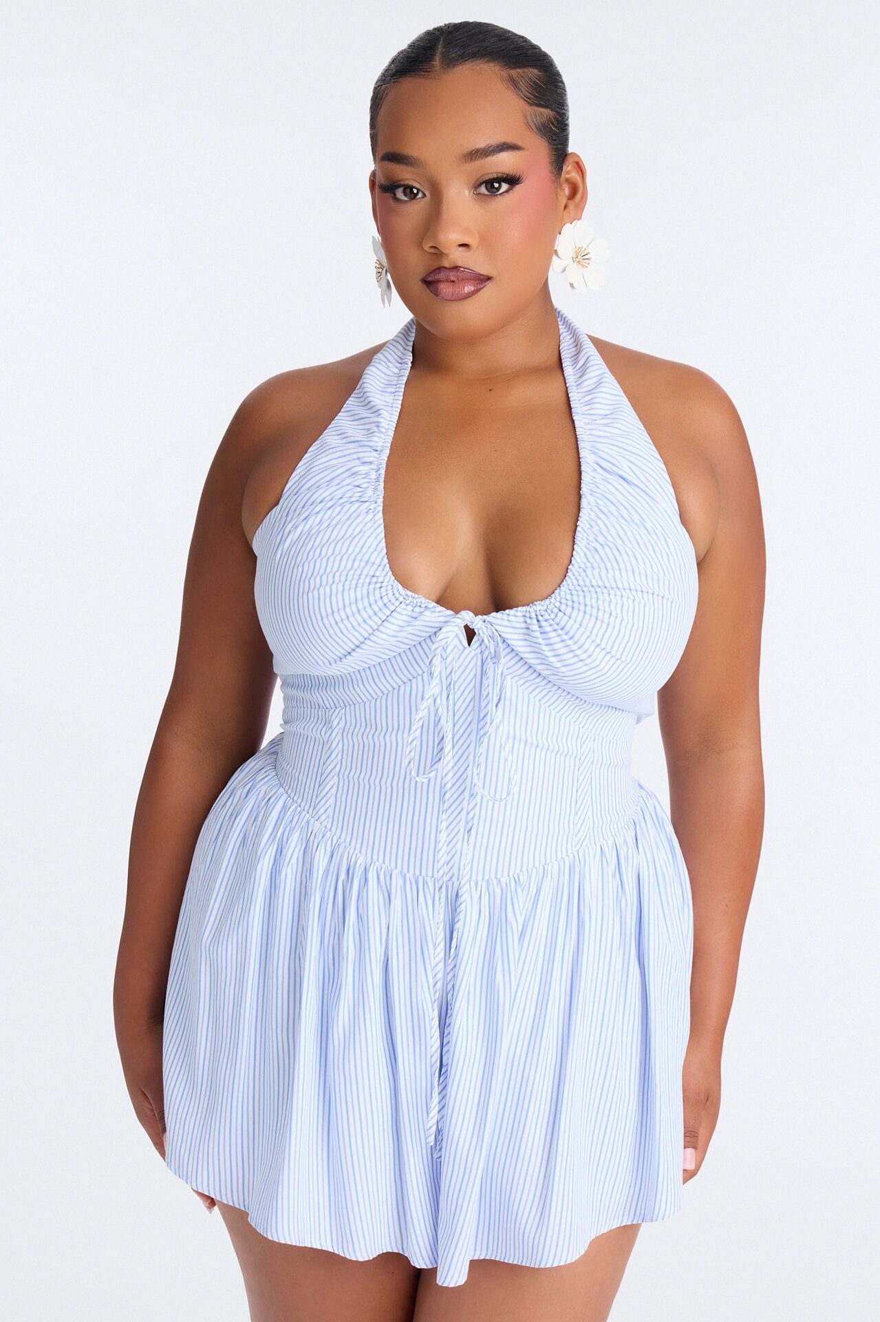 Picnic Daydream Striped Romper - Blue