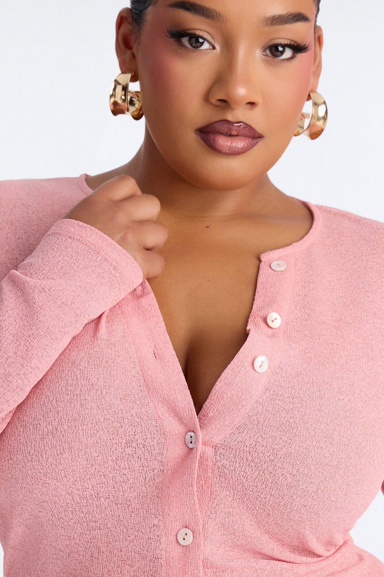 Sasha Button Up Maxi Dress - Pink