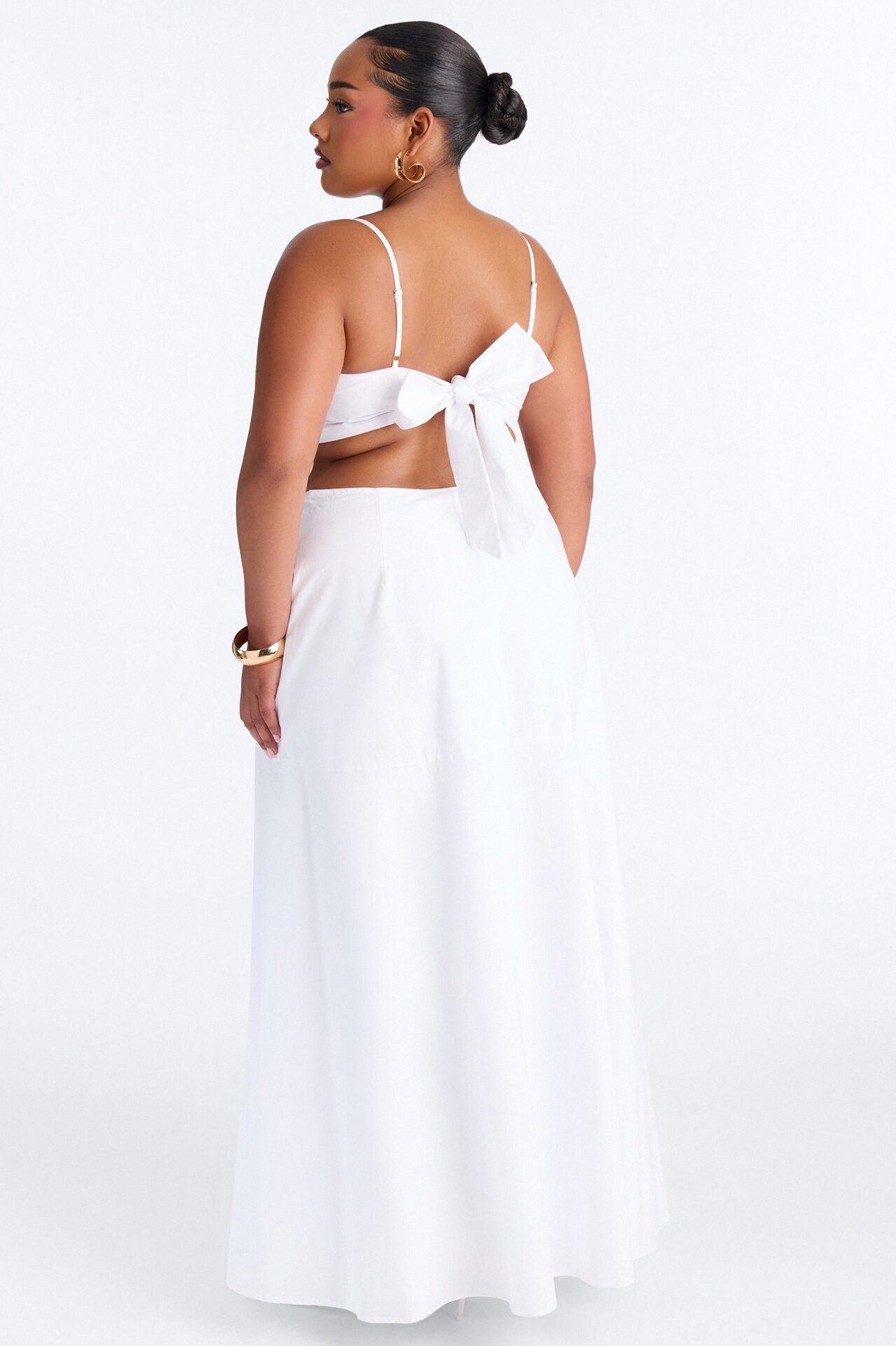 Paulina Poplin Maxi Dress - White